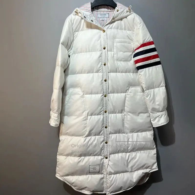 Thom Browne Thom Browne Long White Puffer Coat for Women . Size S / US 4 / IT 40 - 3 Thumbnail