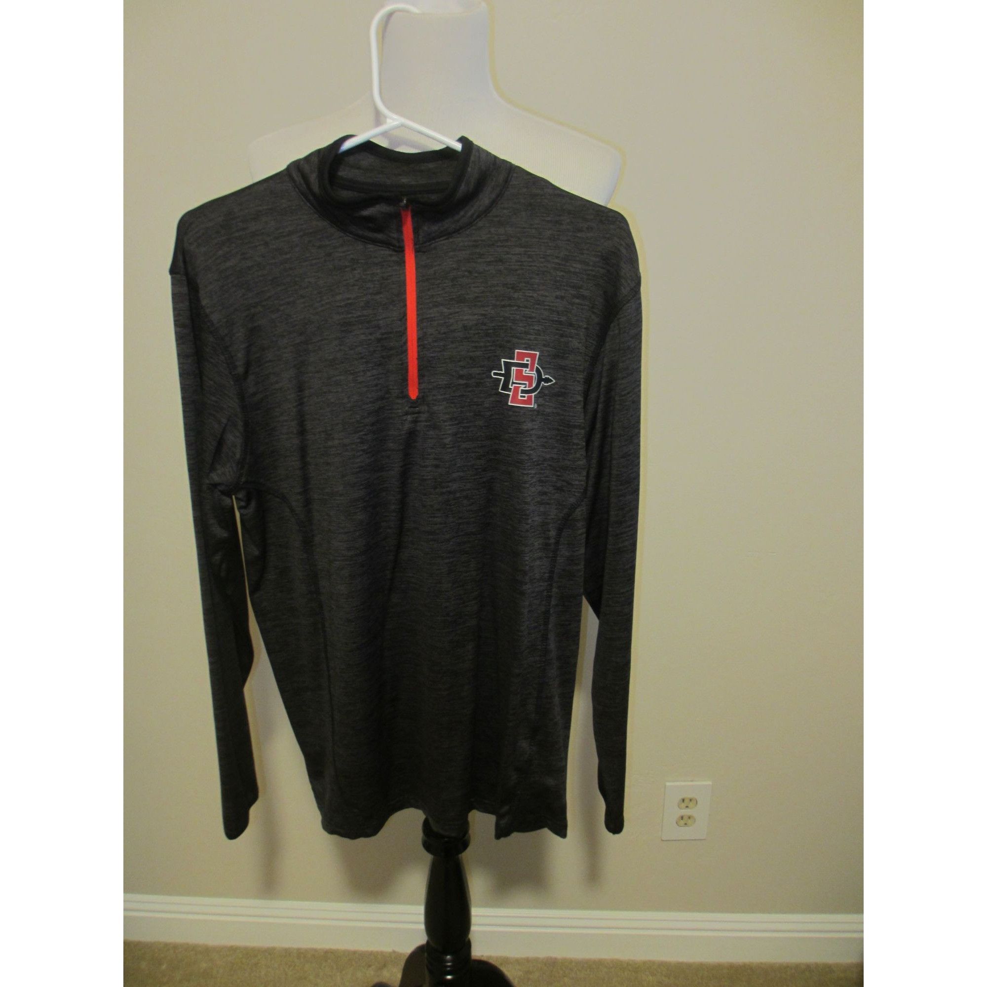 Other San Diego State Gray Long-Sleeve 1/4 Zip Pullover By Colosse Size US S / EU 44-46 / 1 - 1 Thumbnail