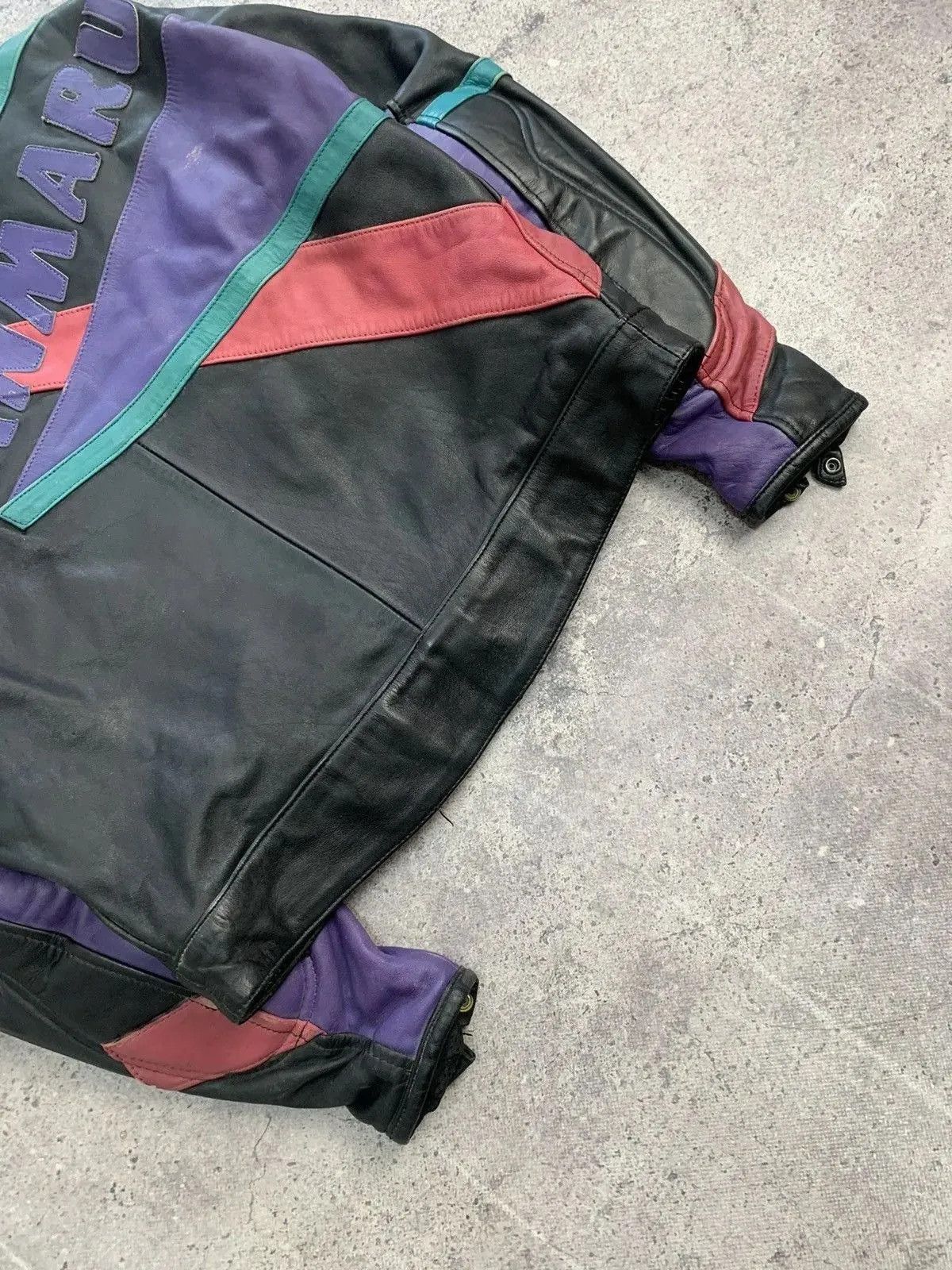 Genuine Leather VINTAGE Racing Leather Jacket Vintage MOTO Biker Size US L / EU 52-54 / 3 - 19 Thumbnail