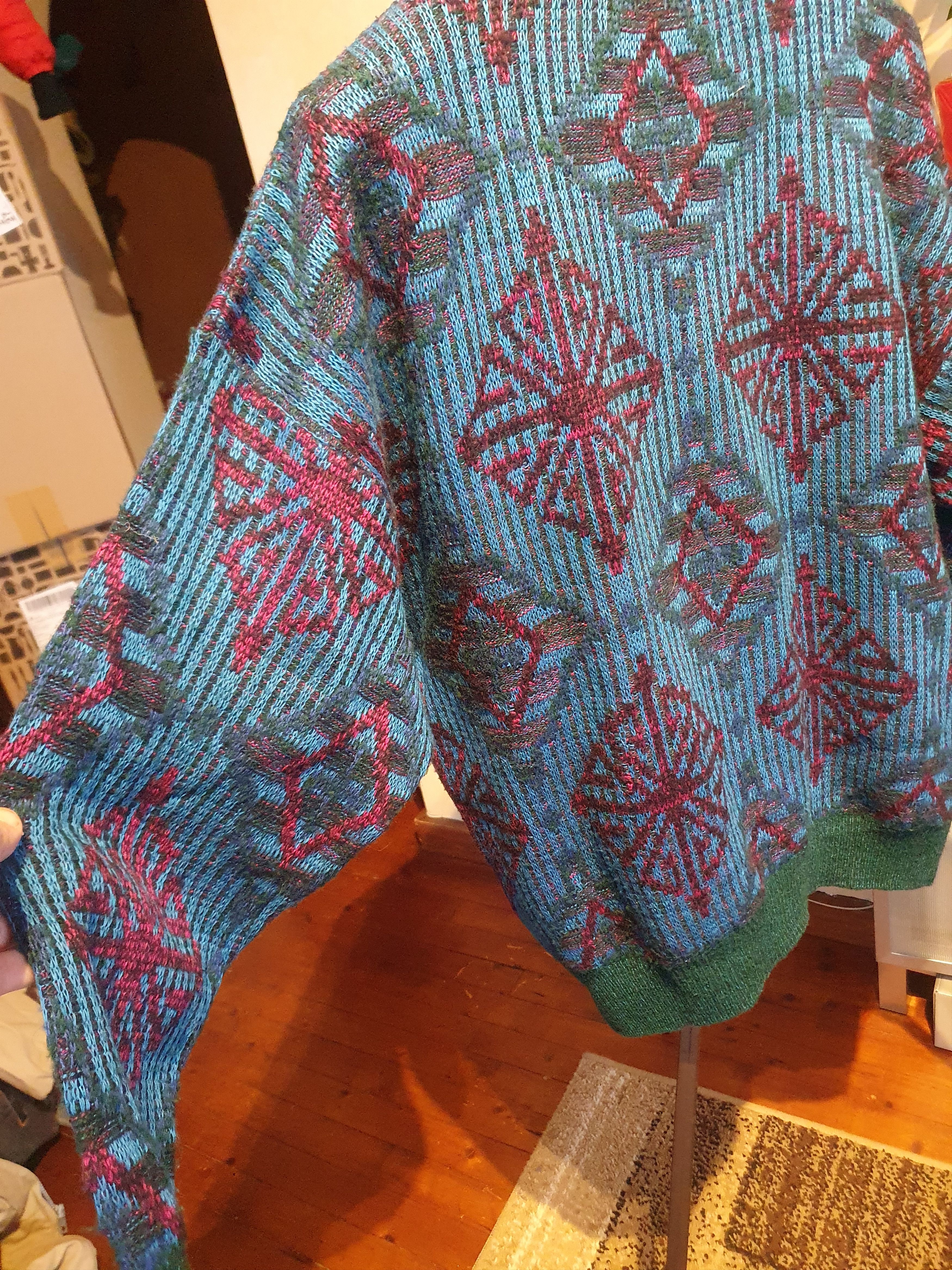 Vintage Fiume Made in Italy Sweater Vintage Geometric Pattern sz L Size US L / EU 52-54 / 3 - 11 Thumbnail