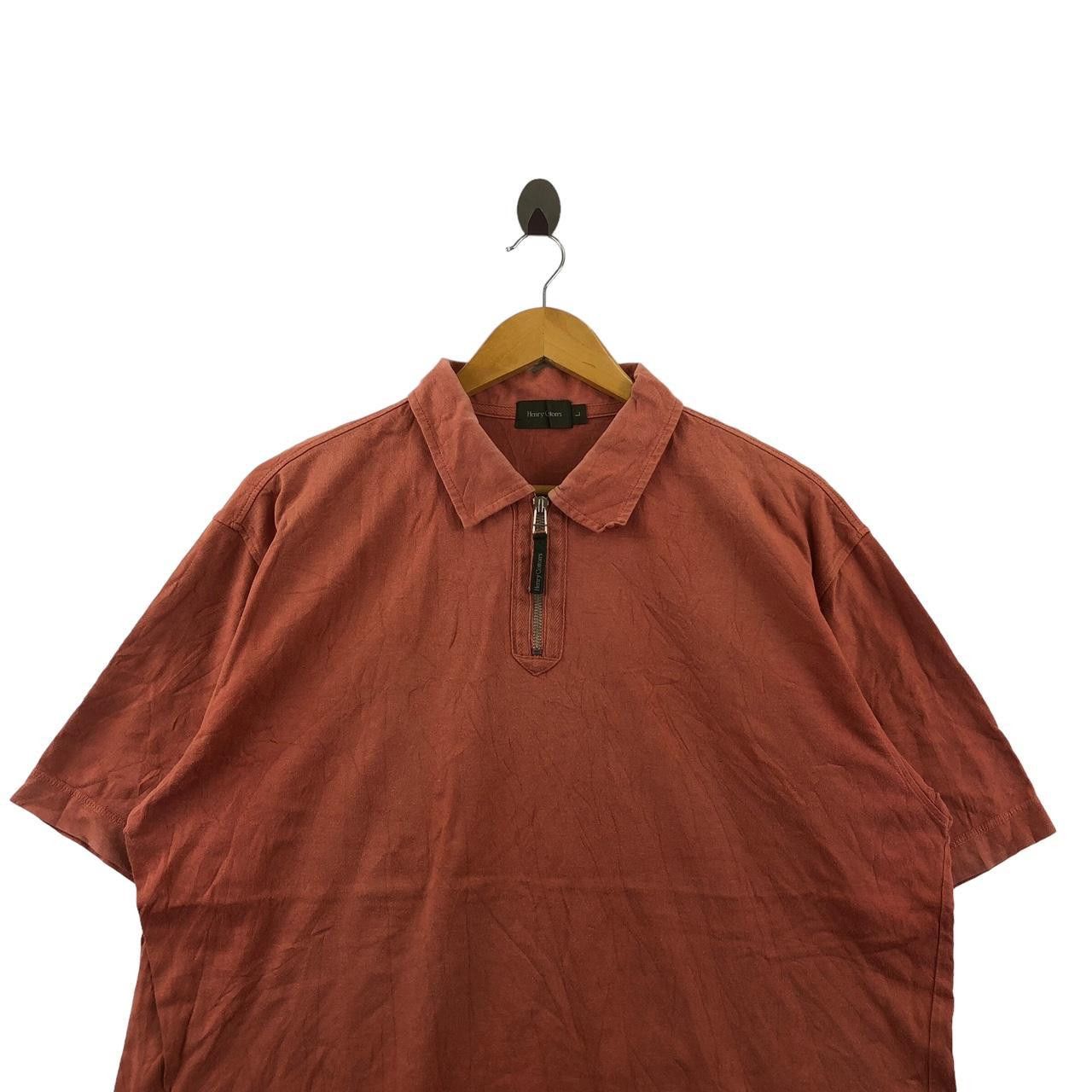 Henry Cotton's Vintage HENRY COTTONS LONDON Half Zipper Polo Tee Shirt Size US L / EU 52-54 / 3 - 3 Thumbnail