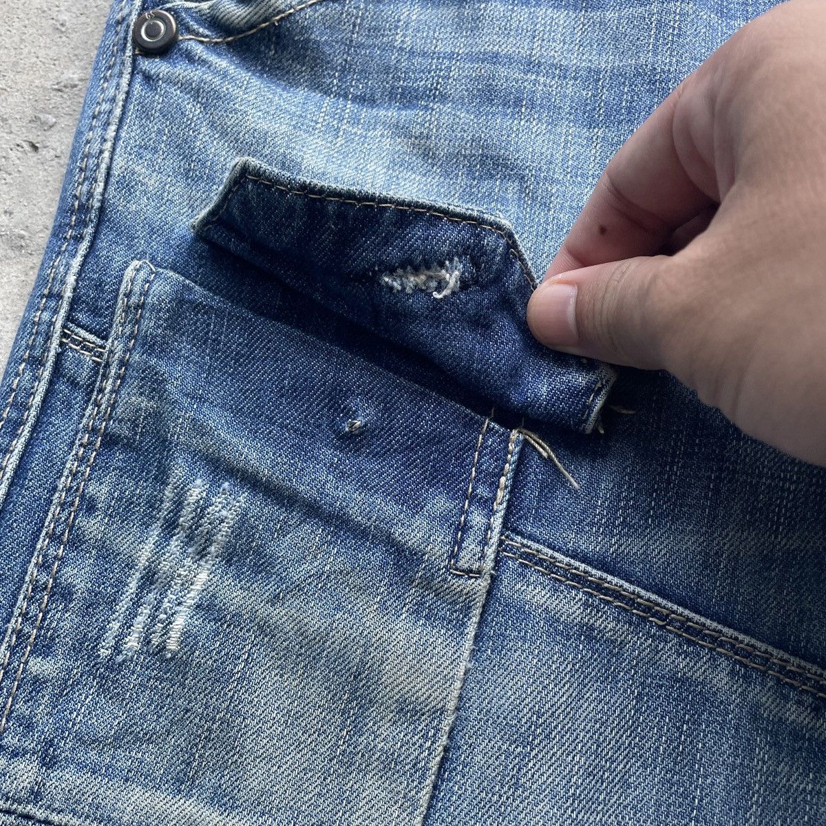 G-Star Rare🔥Vintage G-Star Raw Double Knee Denim Jeans Pants Faded Size US 32 / EU 48 - 6 Thumbnail
