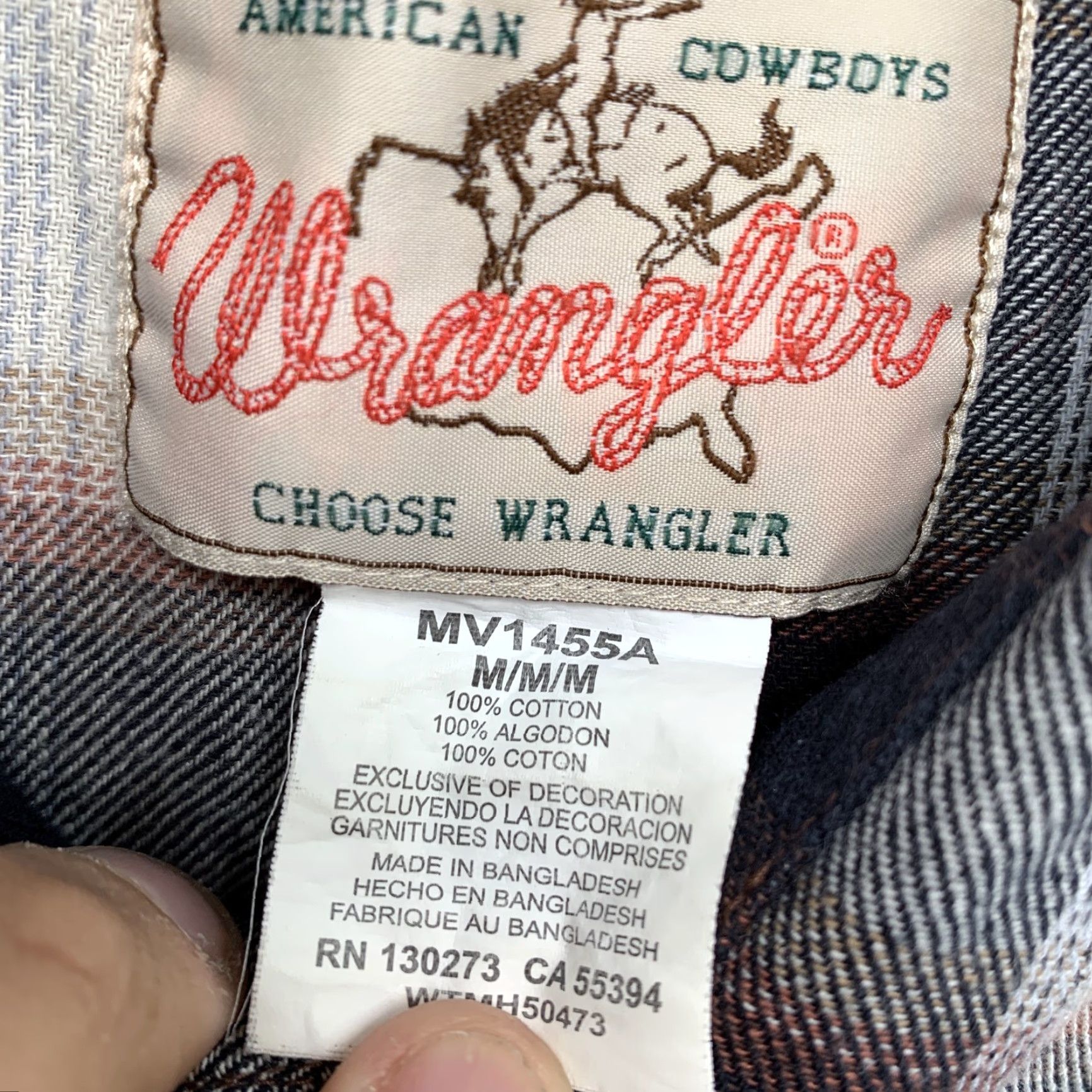Wrangler VINTAGE Wrangler Cowboys Plaid Button-Up Shirt Mens M Medium Black Western 90s Size US M / EU 48-50 / 2 - 5 Thumbnail