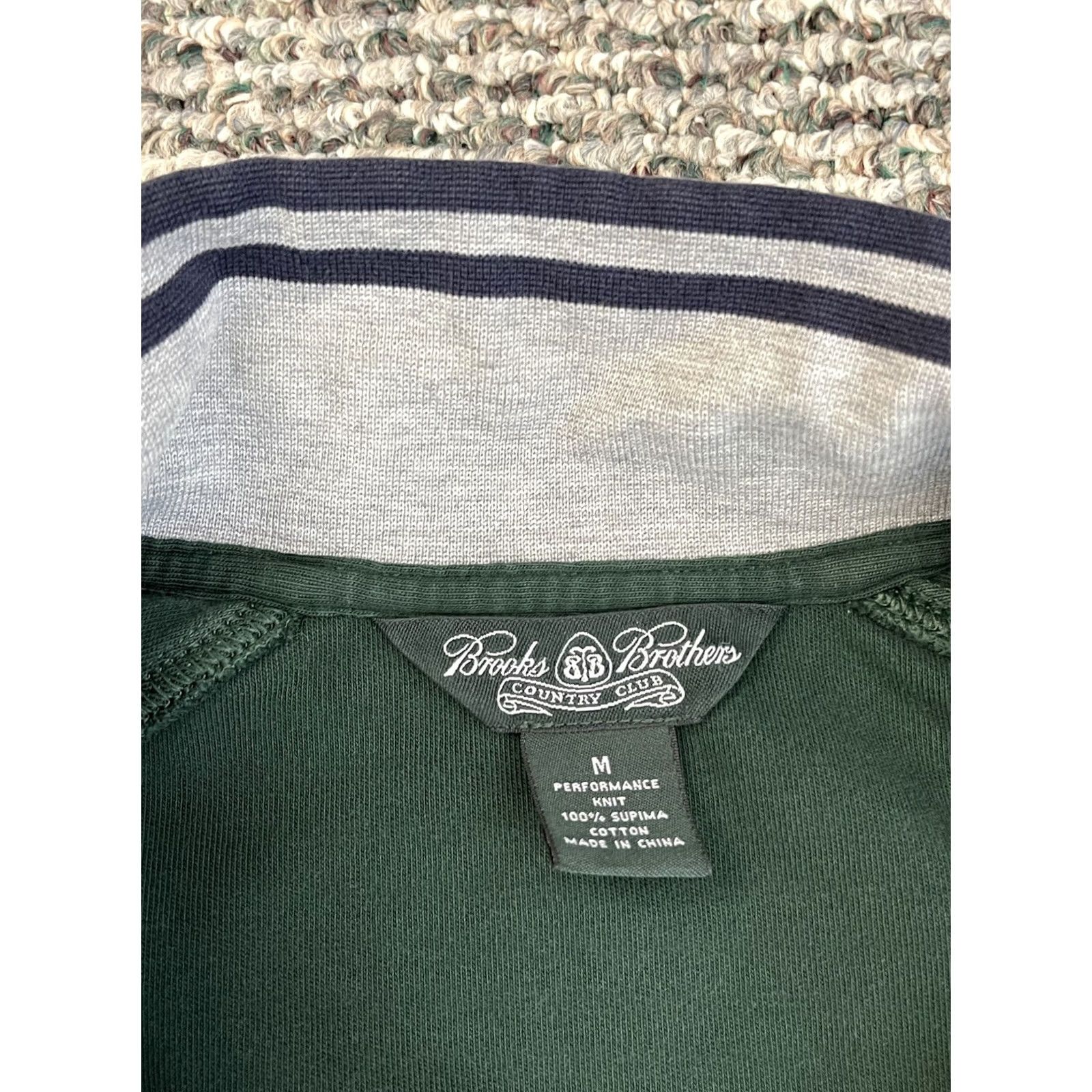 Brooks Brothers VINTAGE Brooks Brothers Country Club Sweater Mens M Green Quarter Zip Pima Golf Size US M / EU 48-50 / 2 - 5 Thumbnail