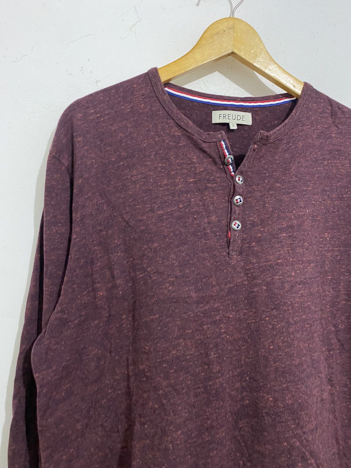 If Six Was Nine 💸BINDINGOFFER💸Japanese Freude Maroon Longsleeve Goa Styled Size US XL / EU 56 / 4 - 2 Thumbnail