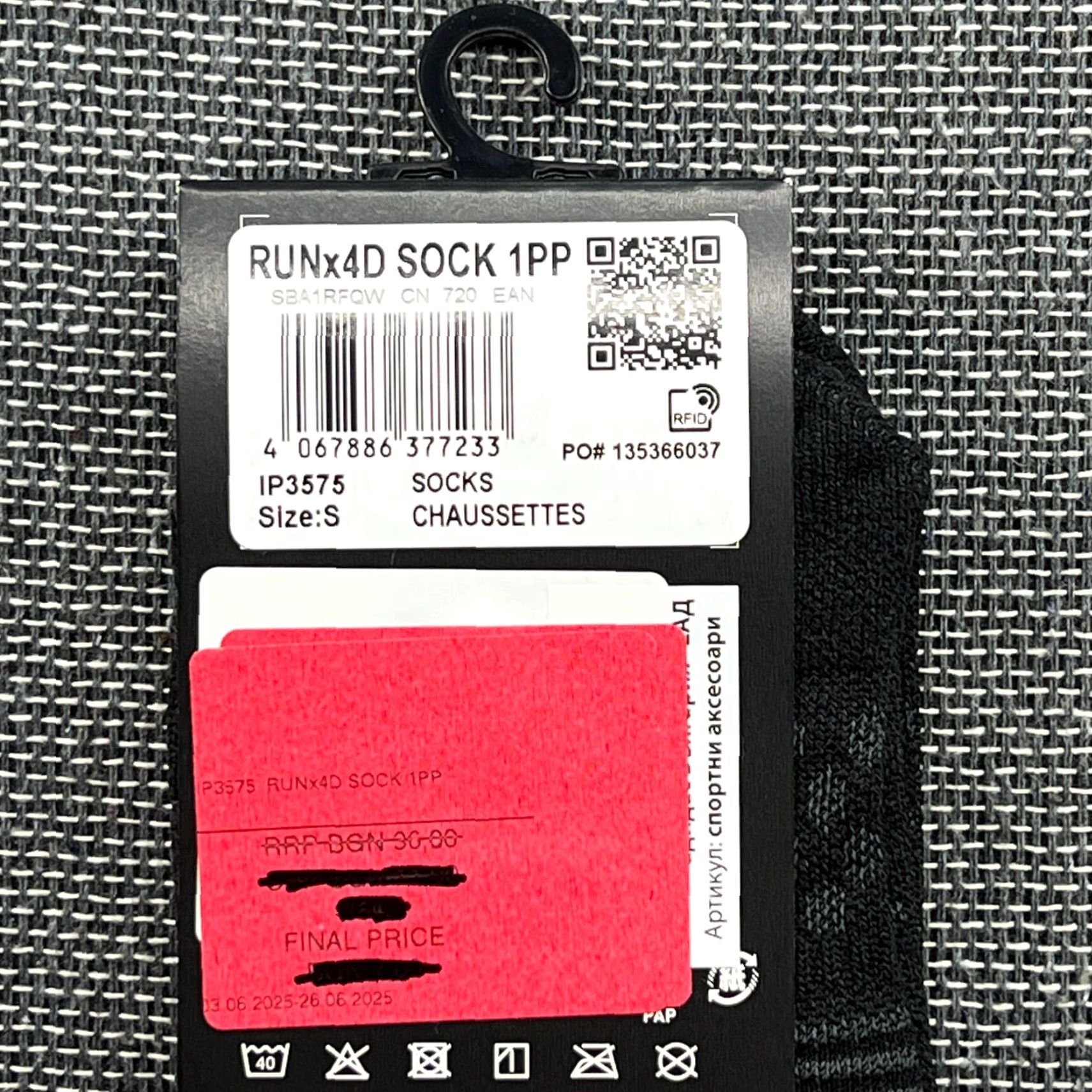 Adidas Adidas Running x 4D HEAT.RDY Socks S EU 37-39 Black IP3575 Chaussetties Unisex Adults Socks Size ONE SIZE - 5 Thumbnail