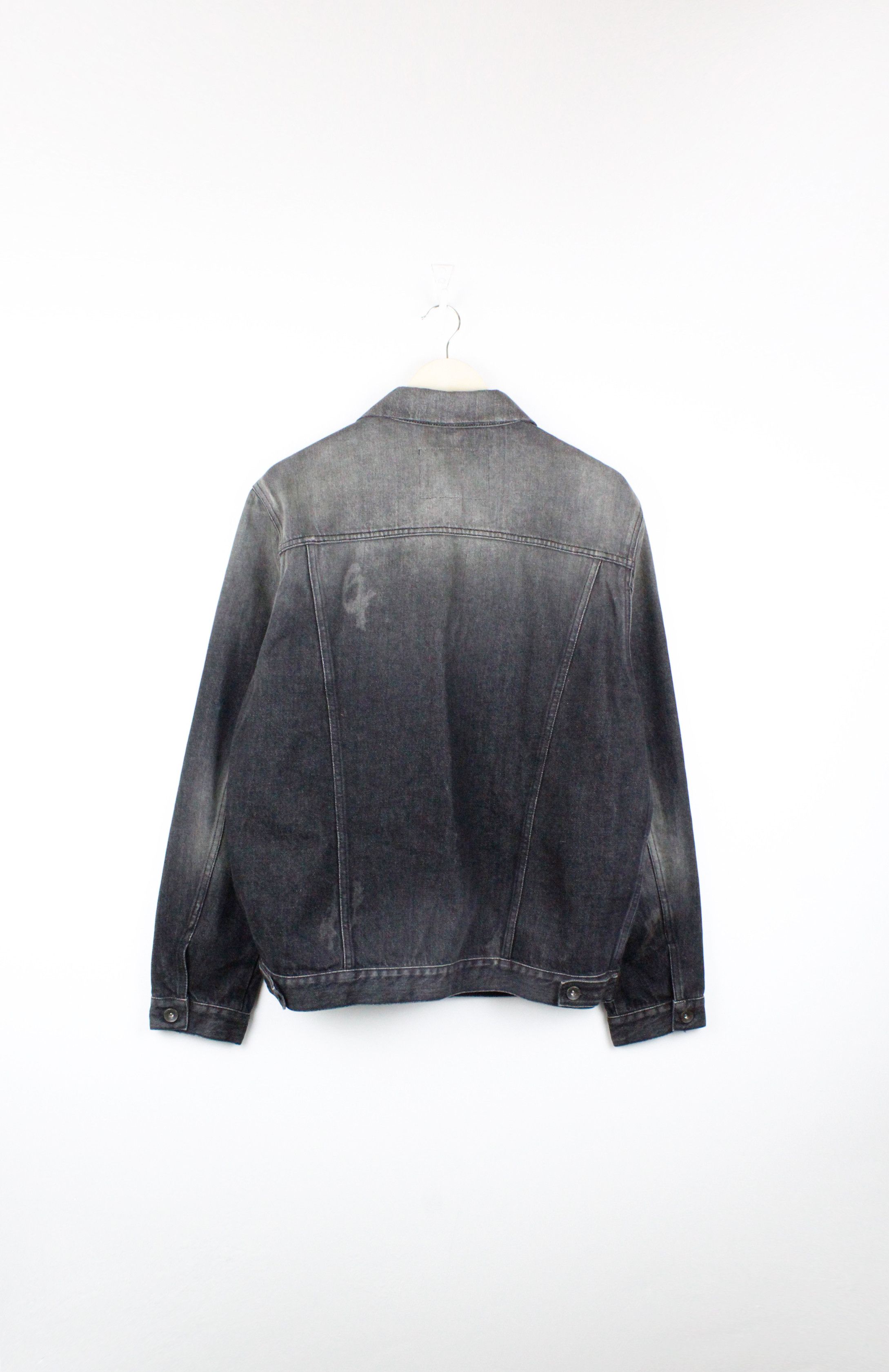Prps PRPS Jeans Dark Driped Washed Black Chevelle Denim Jacket Size US M / EU 48-50 / 2 - 7 Thumbnail