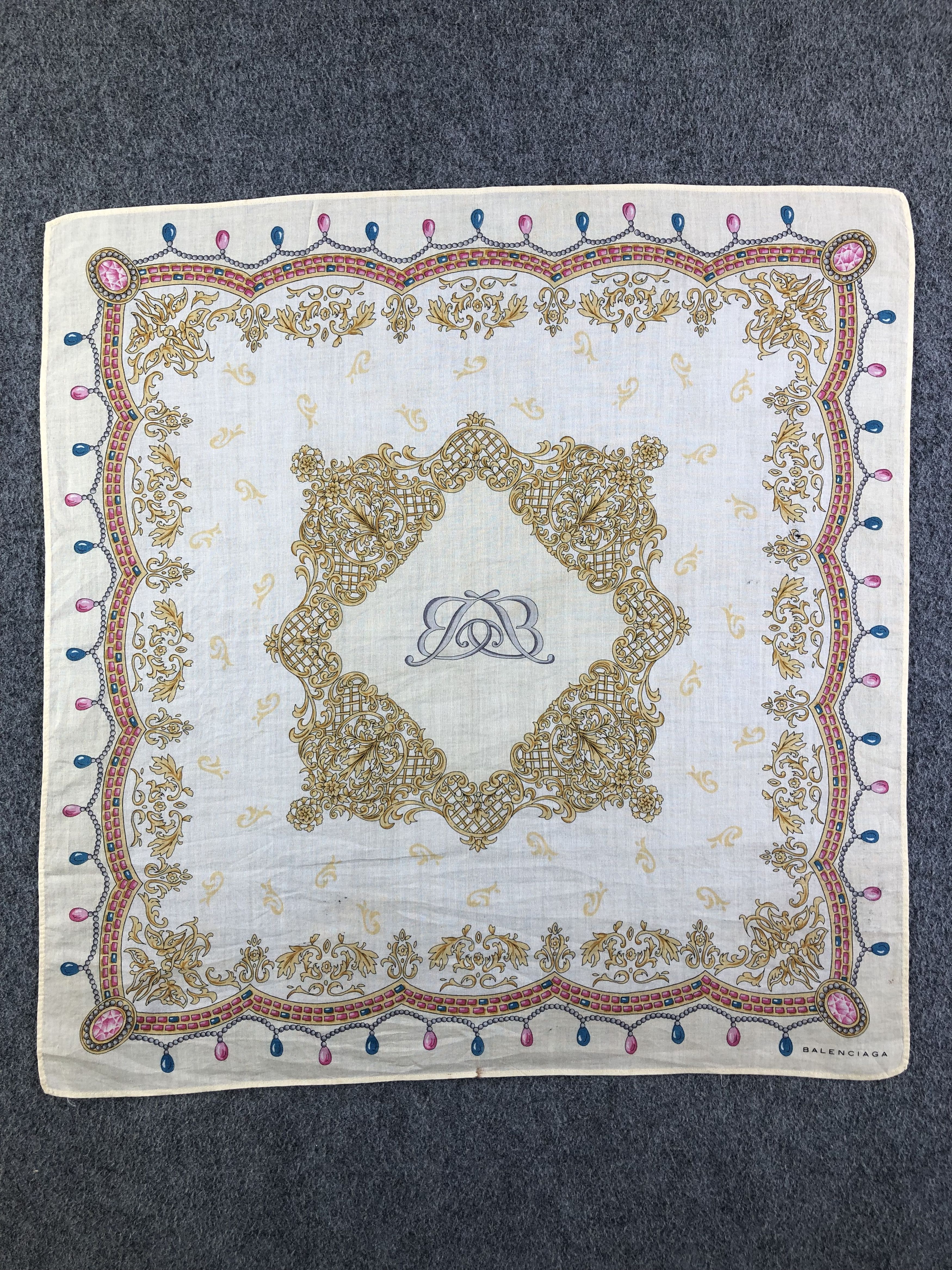 Vintage Balenciaga Handkerchief / Bandana / Neckerchief / Headscarf Size ONE SIZE - 3 Thumbnail