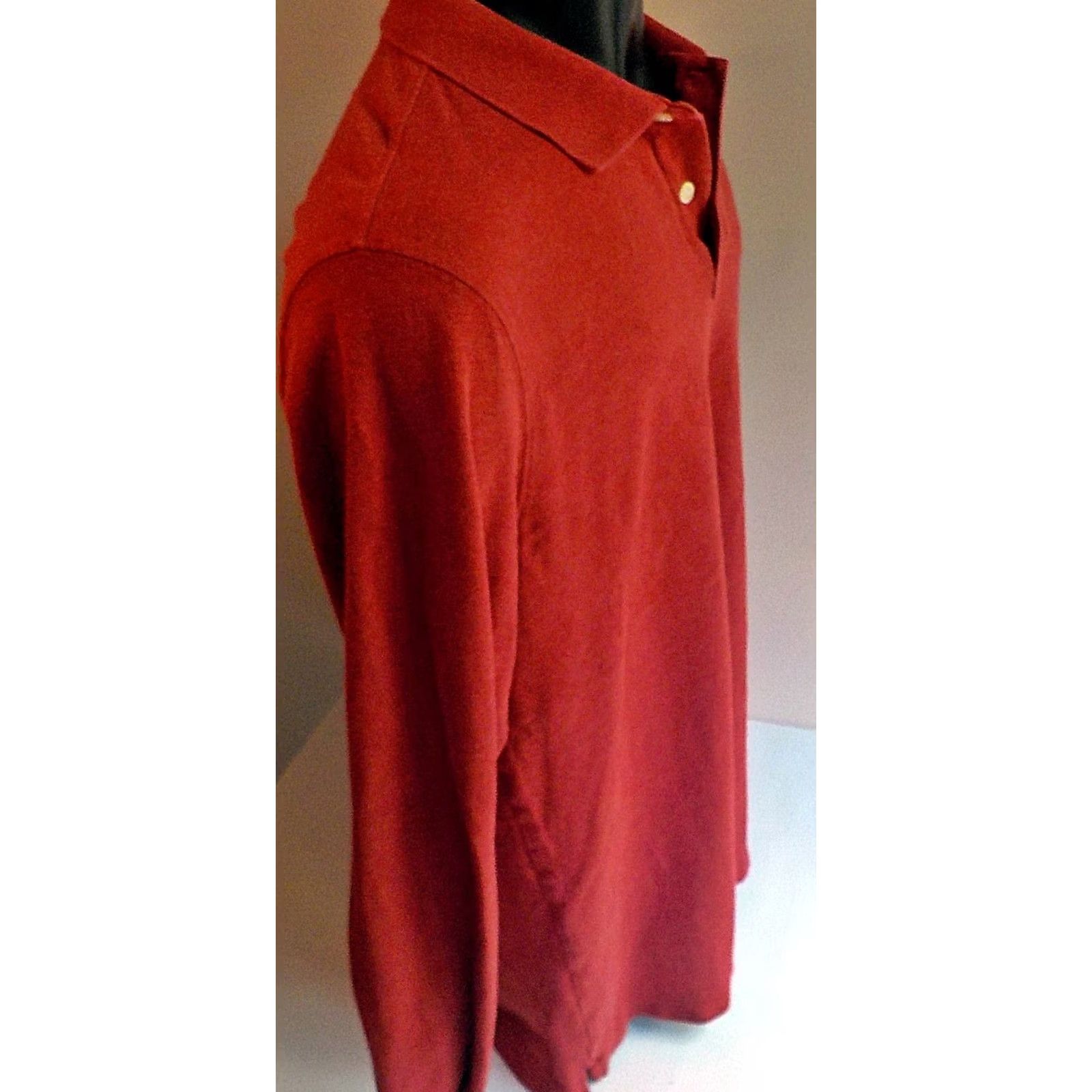 Vineyard Vines VINEYARD VINES Polo Shirt Red MEDIUM Long Sleeve 100% Cotton Size US M / EU 48-50 / 2 - 3 Thumbnail