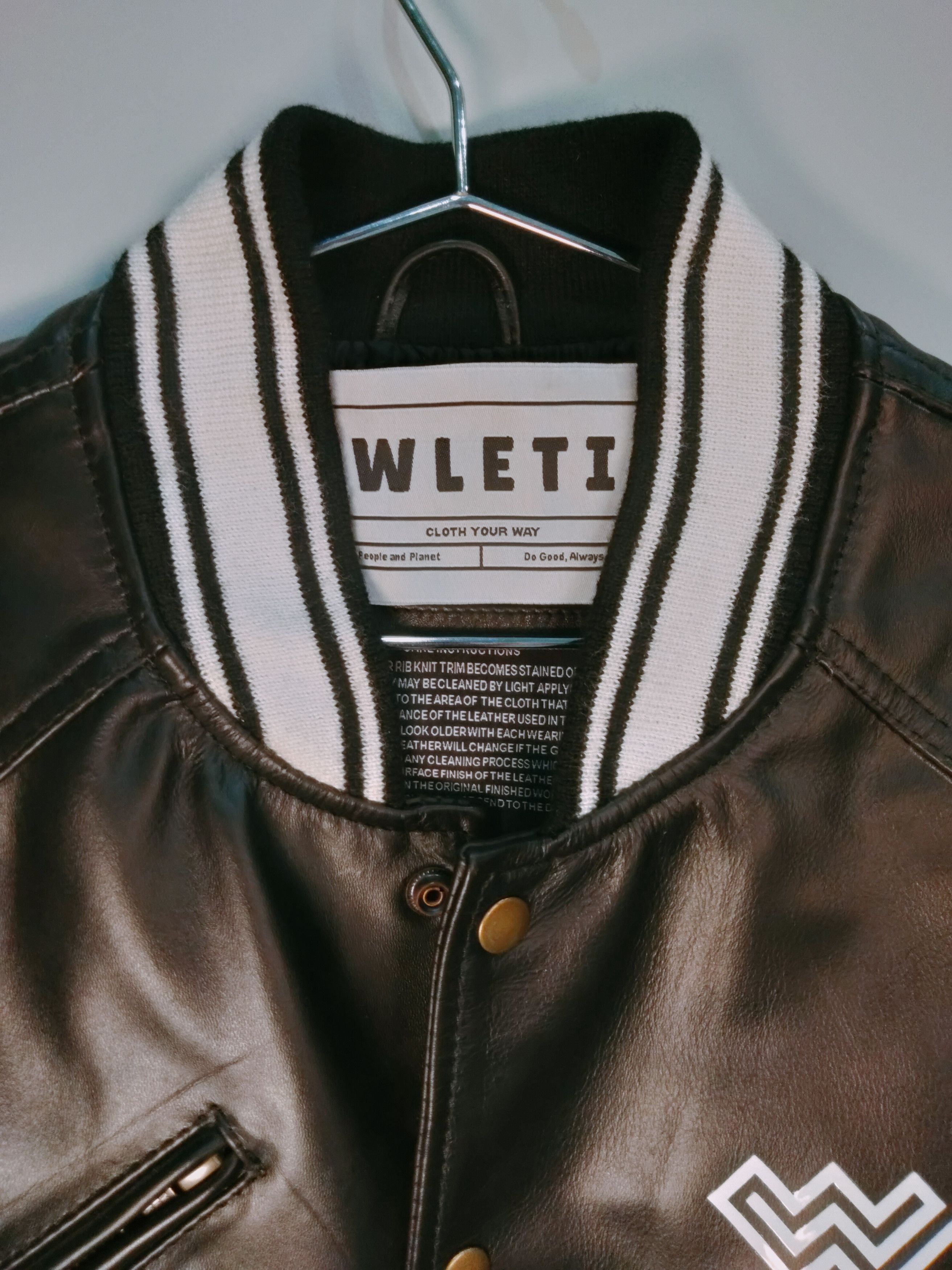 Vintage Wleti Zeus Black Vegan Leather Jacket Size US M / EU 48-50 / 2 - 5 Thumbnail