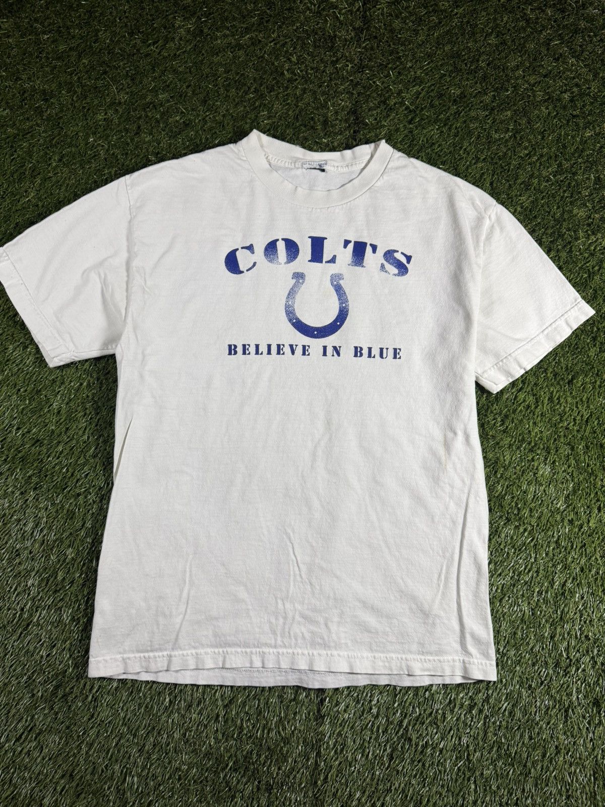 NFL Vintage Y2k Indianapolis Colts Essential NFL Spellout Tee Size US L / EU 52-54 / 3 - 2 Thumbnail