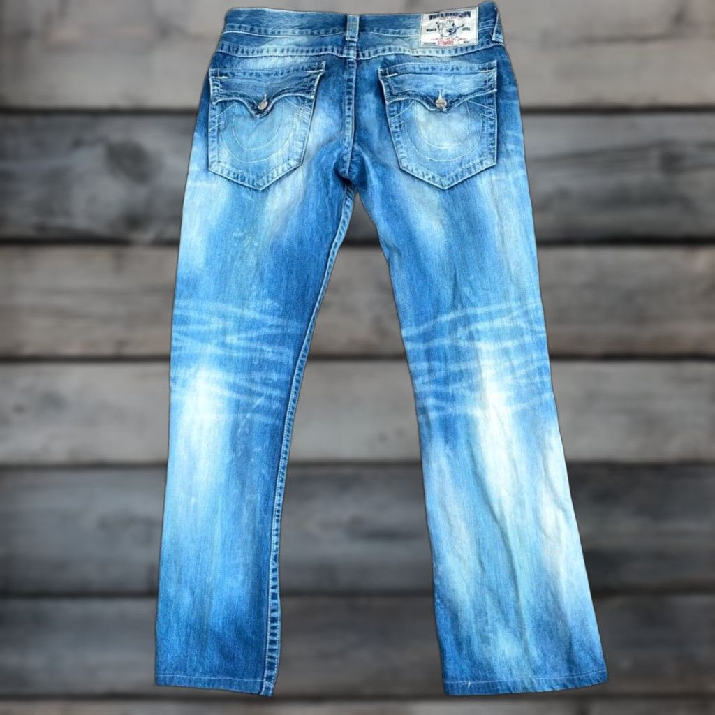 VINTAGE True Religion Jeans Men's 36 x 33 Distressed Straight Leg