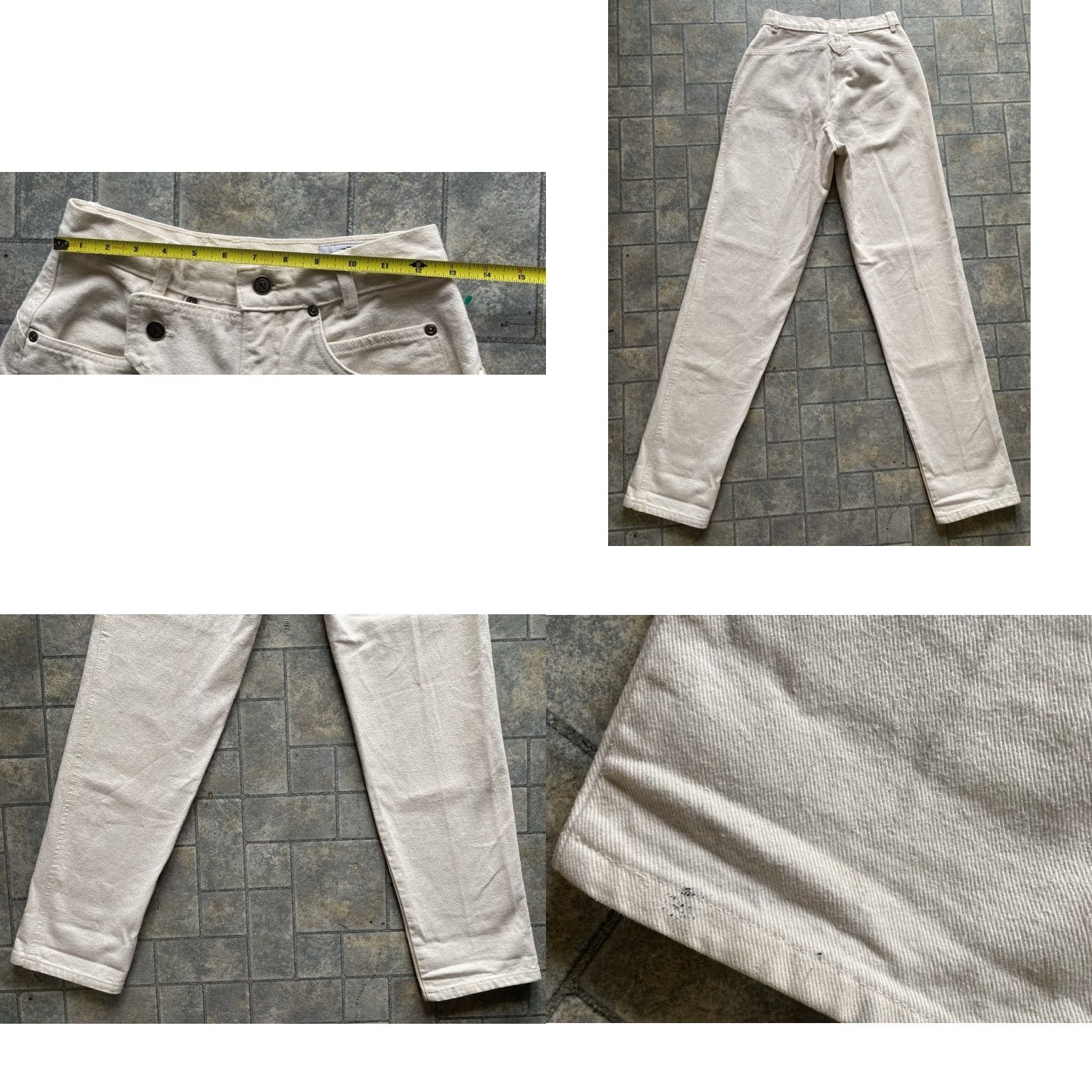 Vintage VINTAGE Thoroughbred Jeans Pants Women 9 White/Cream USA 90s Cowboy Southwestern Regular Size Jeans Womens Size 30" / US 8 / IT 44 - 9 Thumbnail