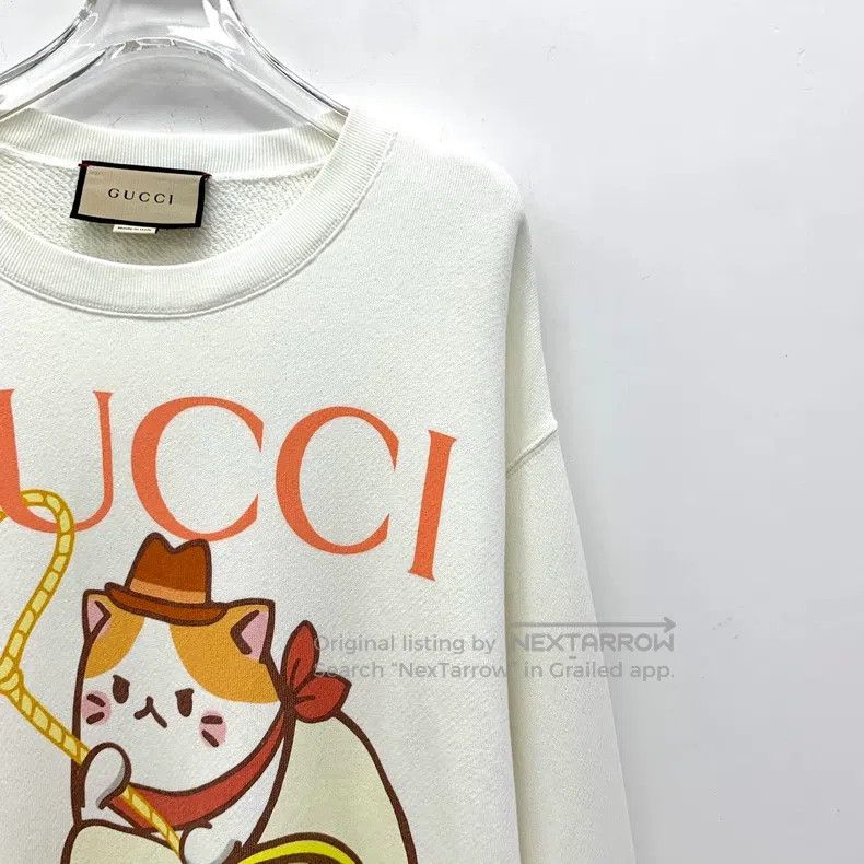 Other Gucci White logo cat banana print cotton round-neck long-s Size US S / EU 44-46 / 1 - 3 Thumbnail
