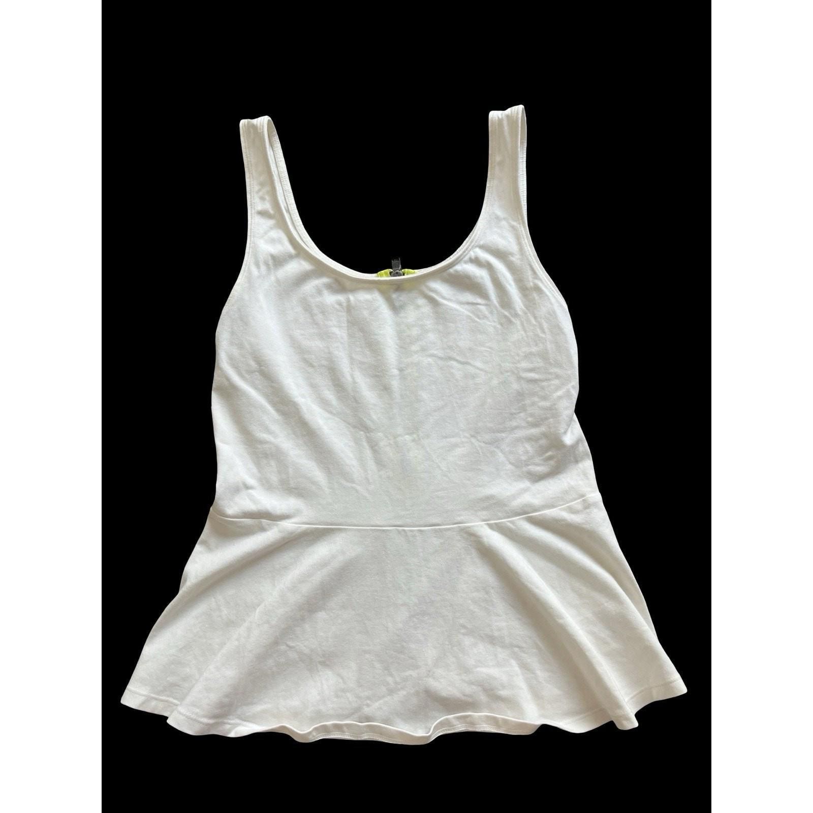 Unknown London White Women's Sleeveless Peplum Tank Top Size ONE SIZE - 2 Thumbnail
