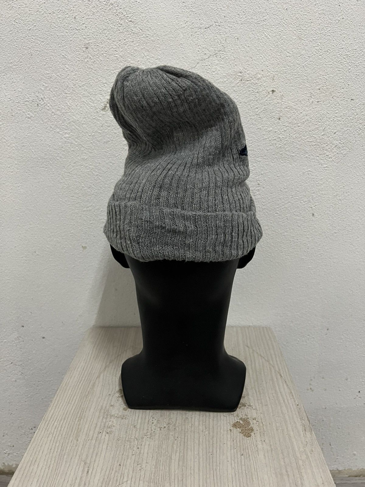 Harris Tweed Japanese Brand Harris Tweed Big Logo Beanie Hat Size ONE SIZE - 5 Thumbnail
