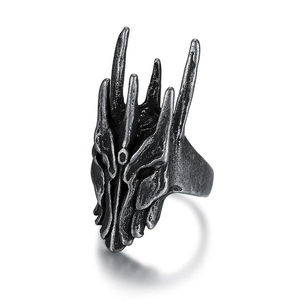 Jewelry Black Helm of Ring Streetwear Jewelry Fashion Gift Size ONE SIZE - 7 Thumbnail