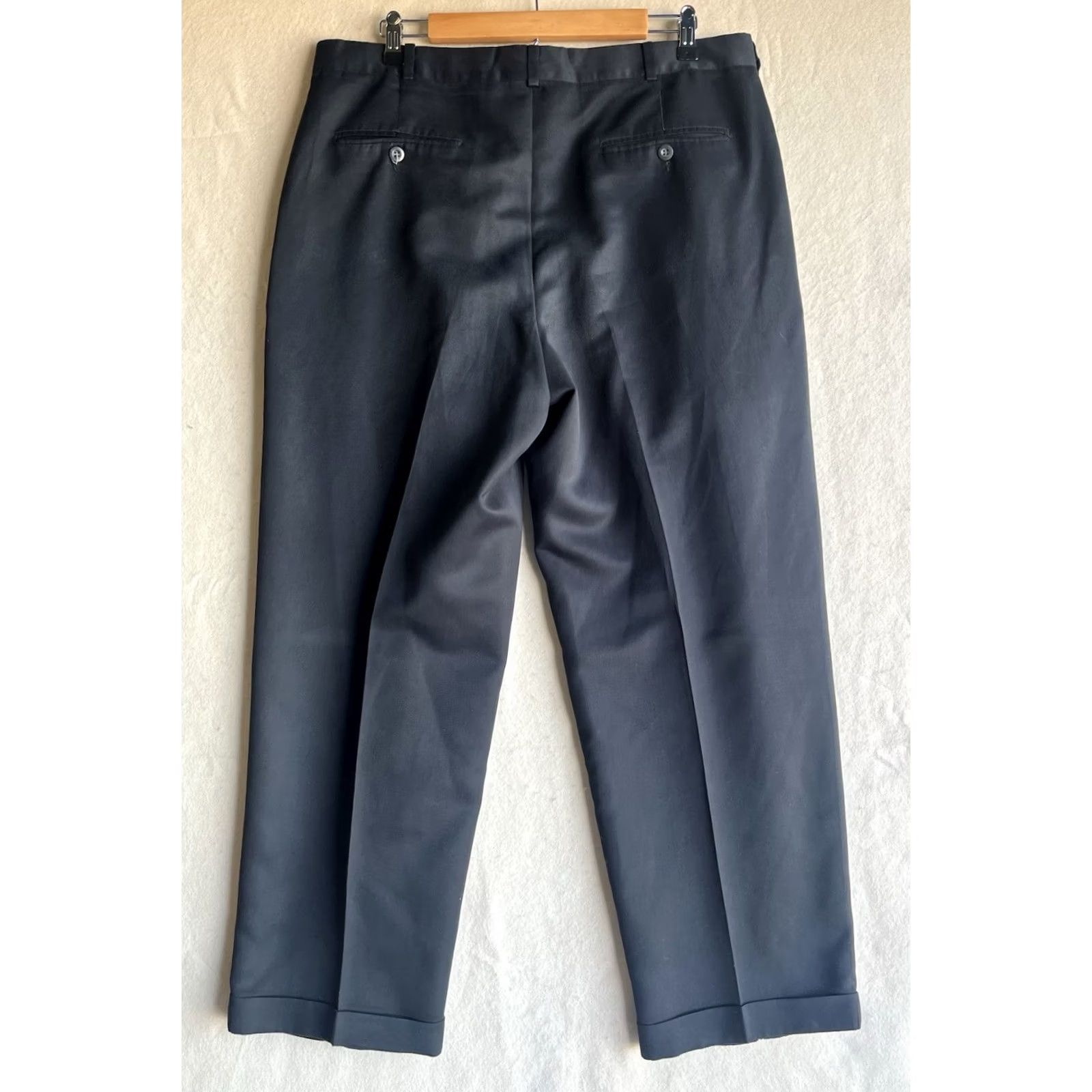 Vintage Slates Dress Pants Men's 36 29 Black Pleated Size US 36 / EU 52 - 2 Thumbnail