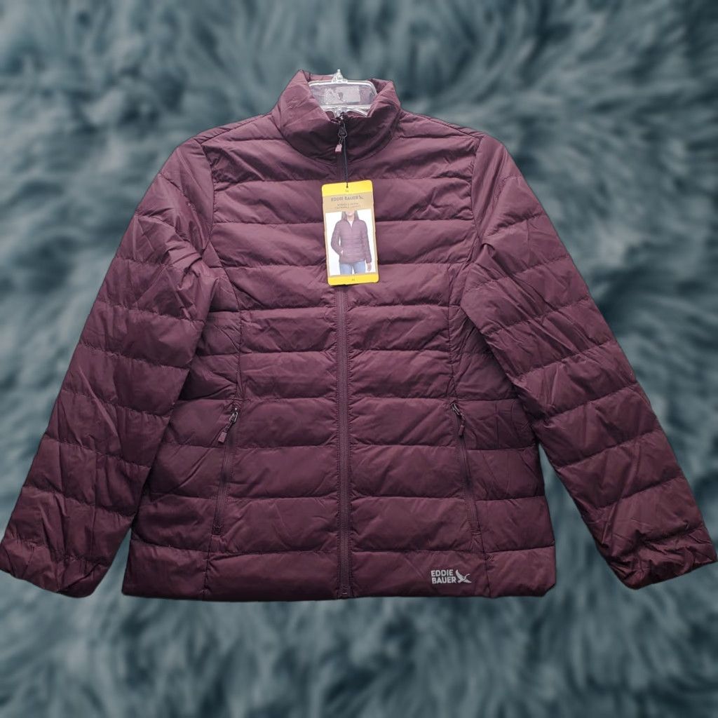 Eddie Bauer Eddie Bauer Packable 650 Down Jacket Womens M Purple Lightweight Zip Up Jacket Size M / US 6-8 / IT 42-44 - 1 Thumbnail