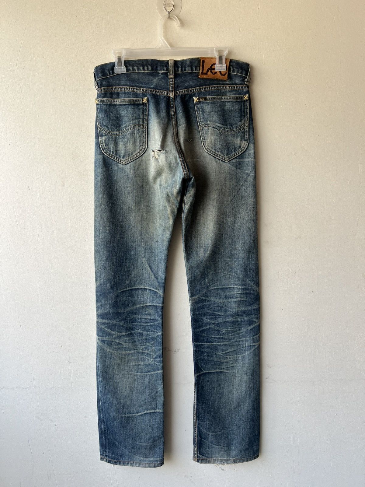Lee Vintage Lee Sanforized Distressed Mud Denim Selvedge Jeans Size US 30 / EU 46 - 3 Thumbnail