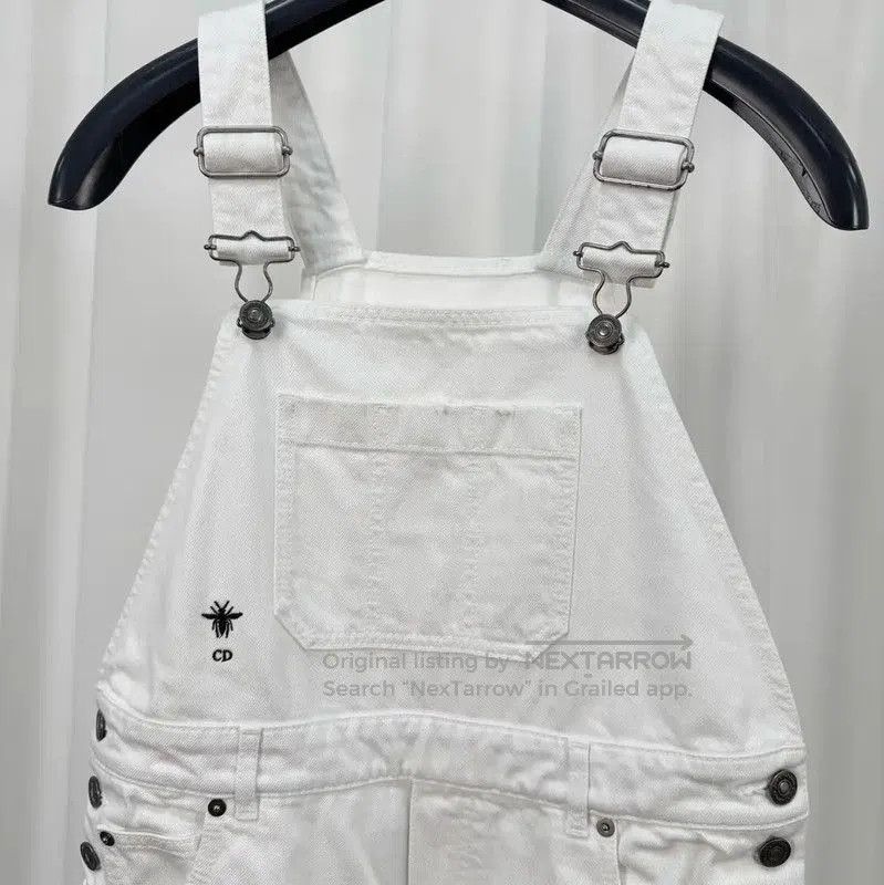 Dior Dior White Denim Logo Embroidered Casual Pants . Size 23" - 3 Thumbnail