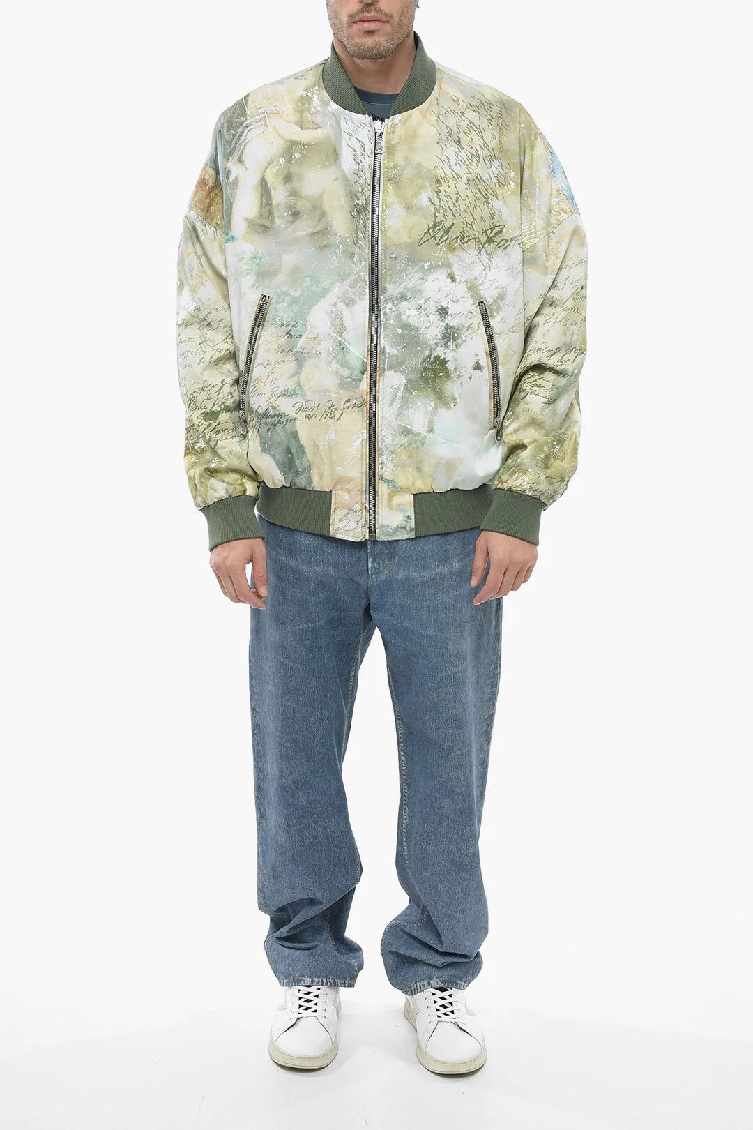 Balmain og1mm0326 Reversible Bomber Jacket in Green Size US M / EU 48-50 / 2 - 4 Thumbnail