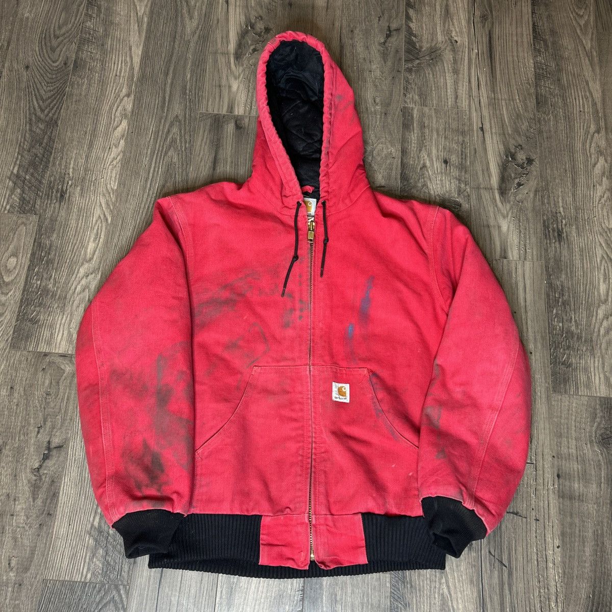Carhartt × Vintage Crimson Carhartt Active Jacket Red Carhartt