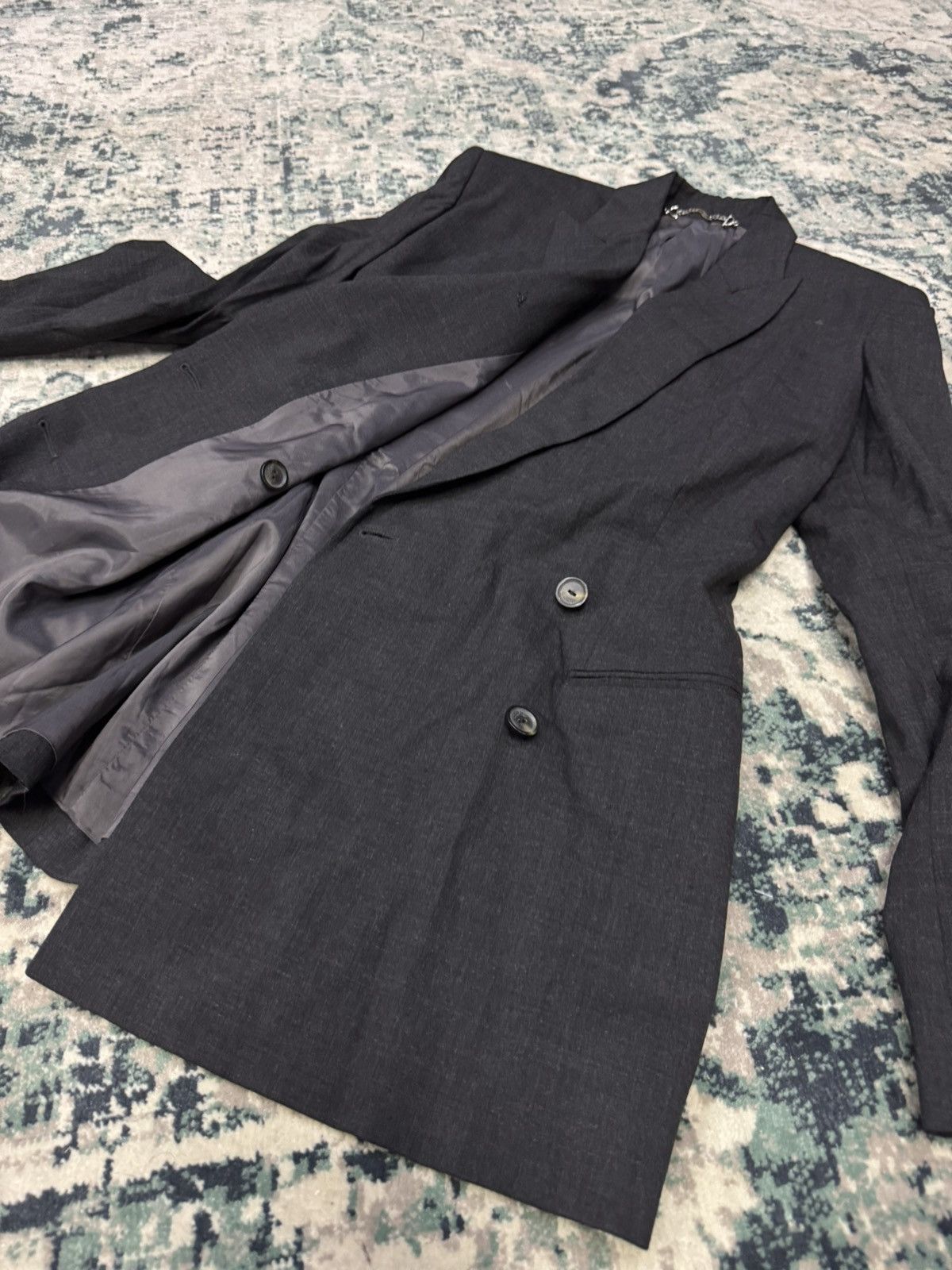 Gucci GUCCI DOUBLE BREASTED GABARDINE LANA WOOL BLAZER JACKET Size XS / US 0-2 / IT 36-38 - 6 Thumbnail