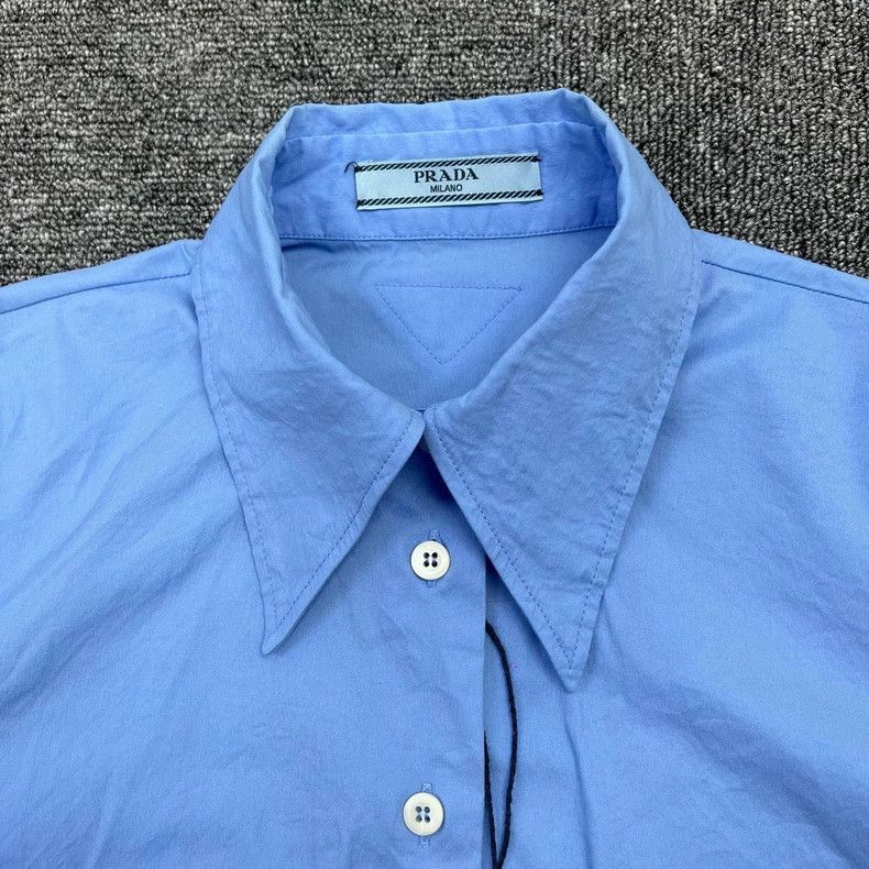 Prada Prada Size 36 Blue back triangle shirt 2501-Nextarrow Size US XXS / EU 40 - 3 Thumbnail