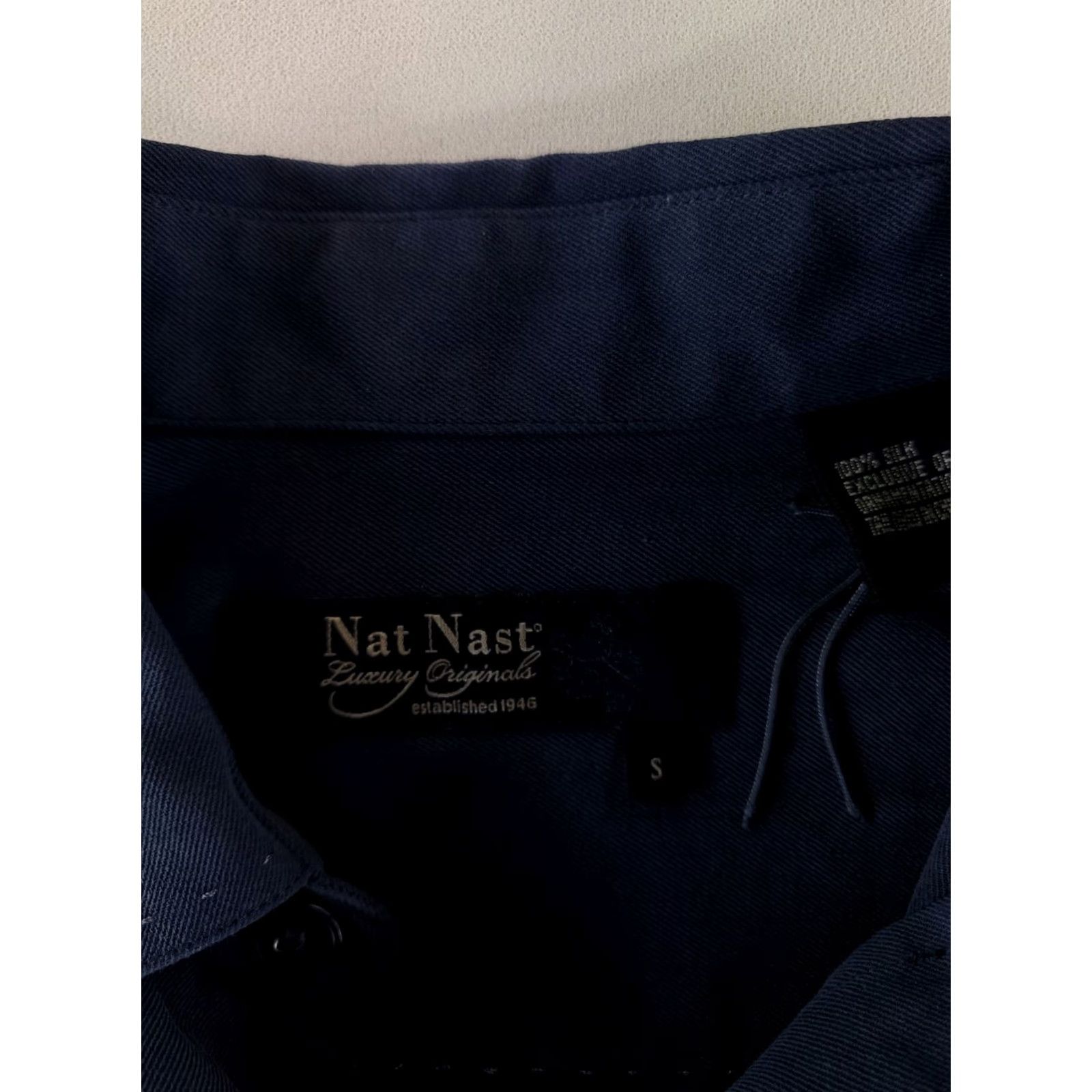 Nat Nast Nat Nast The Art of Speed Button Up Shirt Blue Silk Mens S Limited Edition Shirt (Short Sleeve) Size US S / EU 44-46 / 1 - 4 Thumbnail