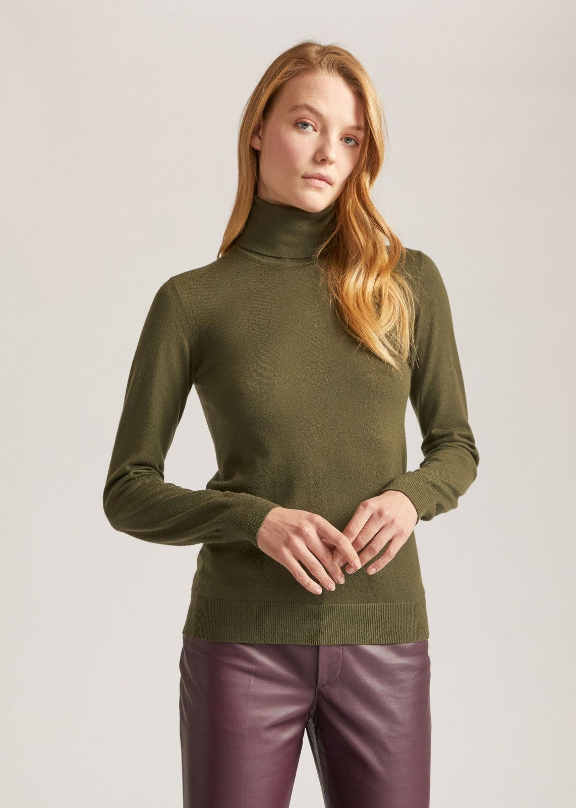 Loro Piana o1srvl11e0125 Piuma Turtleneck Sweater in Green Size S / US 4 / IT 40 - 3 Thumbnail