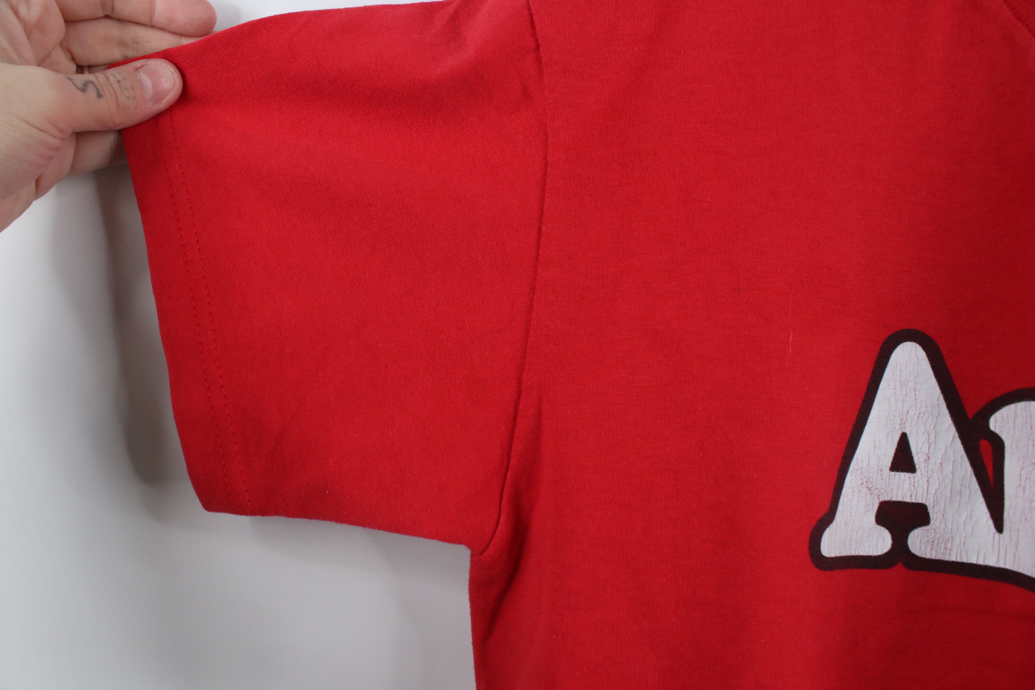 Vintage Vintage 90s Spell Out Annie Musical Play Cropped T-Shirt Red Size S / US 4 / IT 40 - 8 Thumbnail