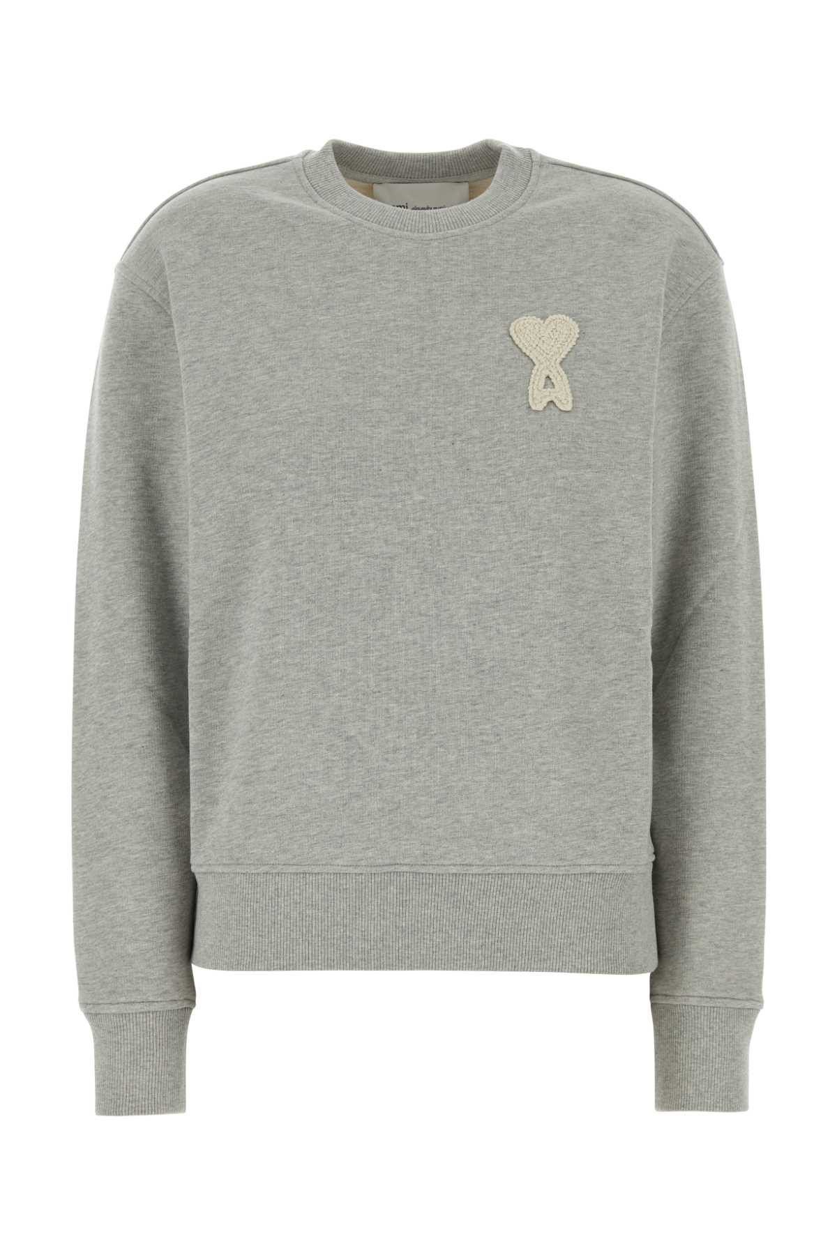 AMI Grey Cotton Sweatshirt Size XS / US 0-2 / IT 36-38 - 1 Thumbnail