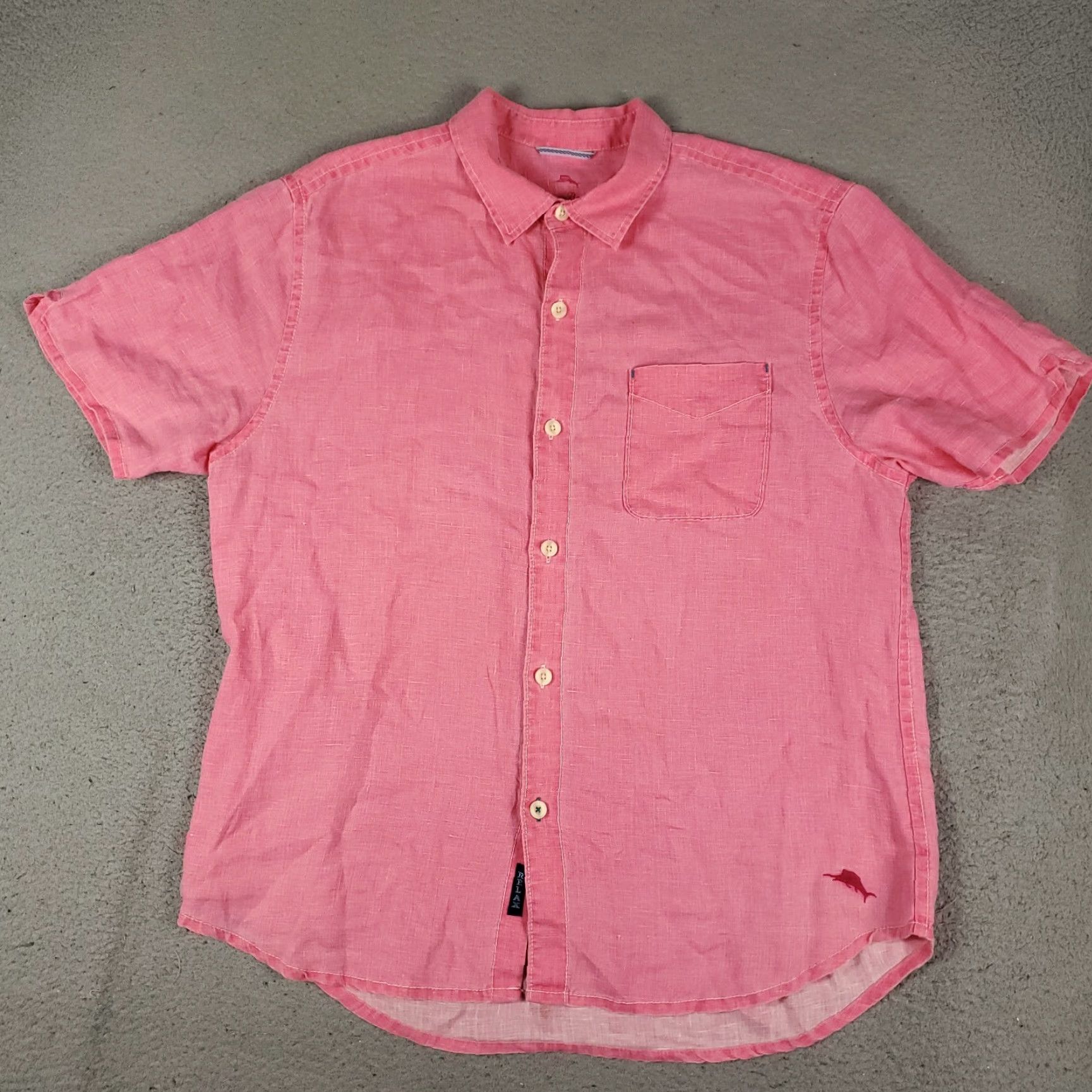 Tommy Bahama Tommy Bahama Shirt Mens L Pink Linen Hawaiian Button Up Short Sleeve Shirt Mens L Pink Linen Hawaiian Button Up Short Sleeve Size US L / EU 52-54 / 3 - 2 Thumbnail