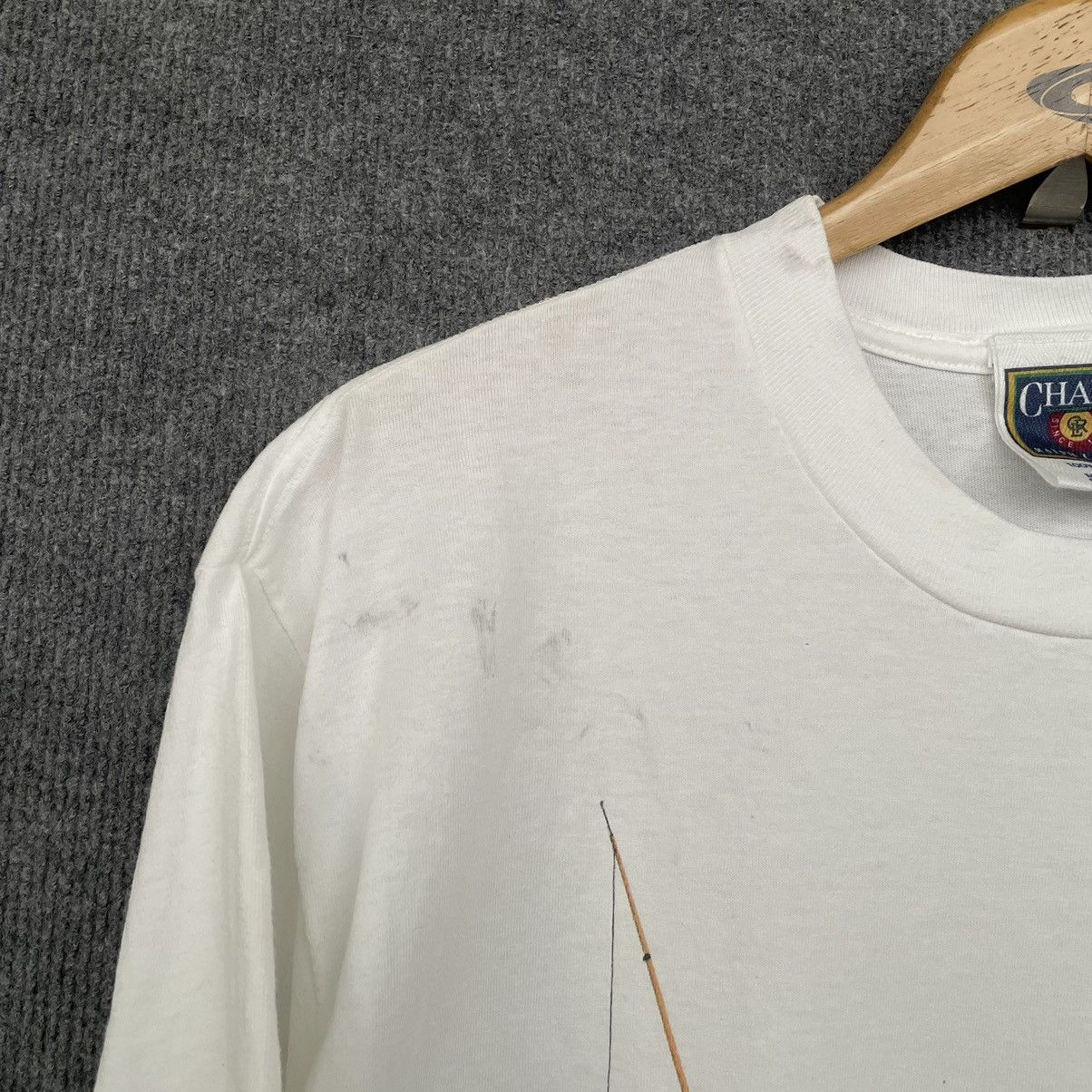 Chaps Ralph Lauren × Vintage Vintage 1990s Chaps Ralph Lauren Mirror Print T Shirt Size US L / EU 52-54 / 3 - 3 Thumbnail