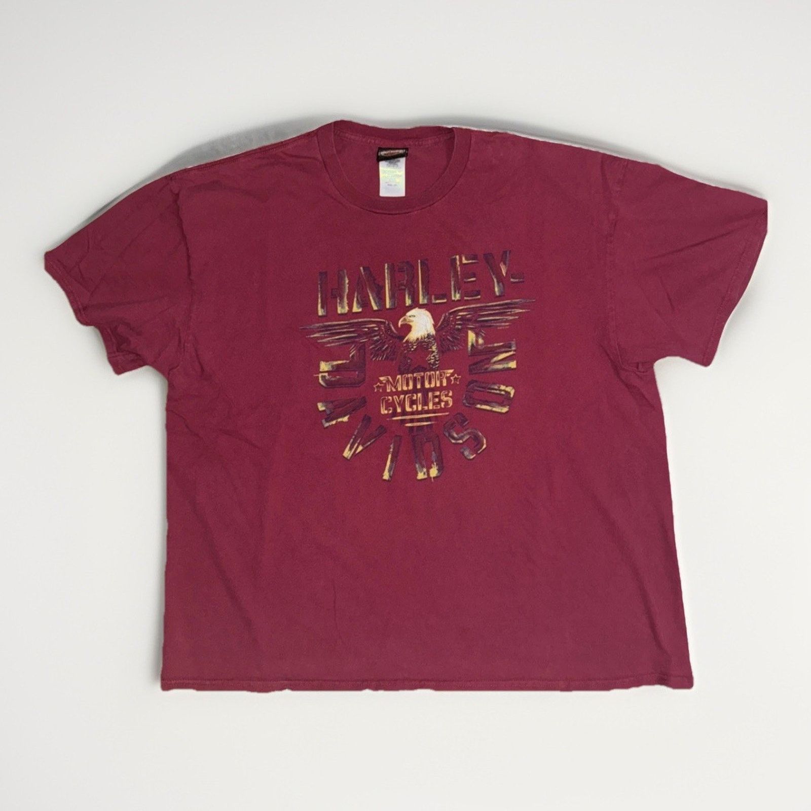 Band Tees × Harley Davidson Harley Davidson Nature Eagle T-Shirt XXL Maroon 24x27 Size US XXL / EU 58 / 5 - 1 Thumbnail