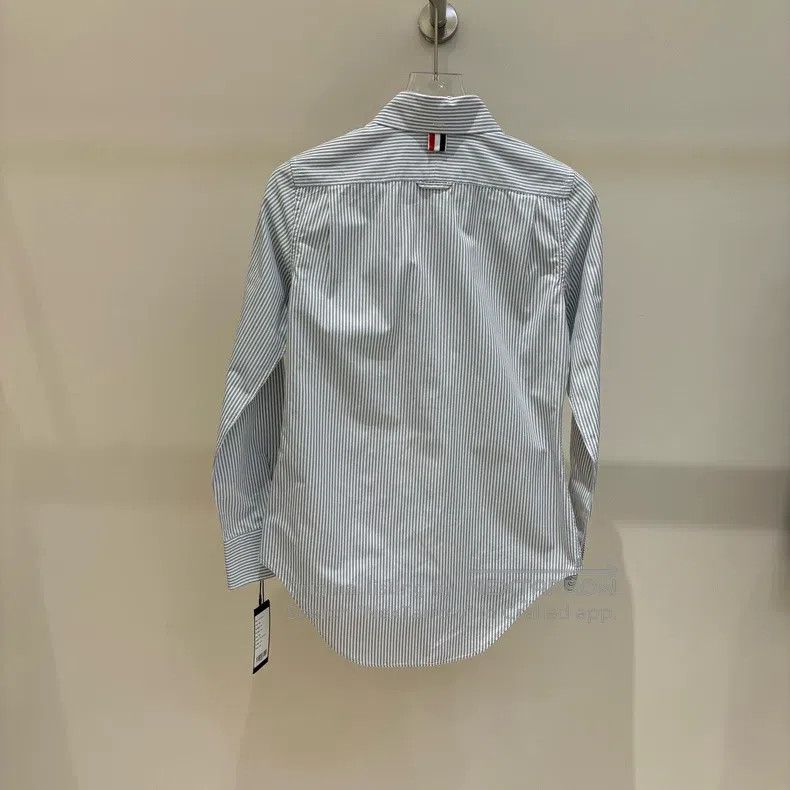 Thom Browne Thom Browne Pale Blue Striped Shirt - Poplin Material, Lig Size S / US 4 / IT 40 - 2 Thumbnail