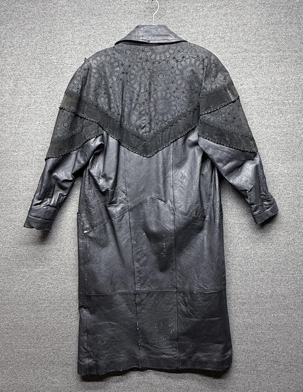 Other VTG Winlet Women S Black Genuine Leather 80s TrenchCoat Goth Size S / US 4 / IT 40 - 2 Thumbnail