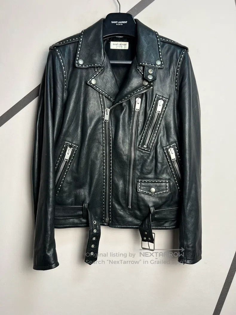 Saint Laurent Paris Saint Laurent Paris Motorcycle Leather Jacket Size US S / EU 44-46 / 1 - 1 Thumbnail