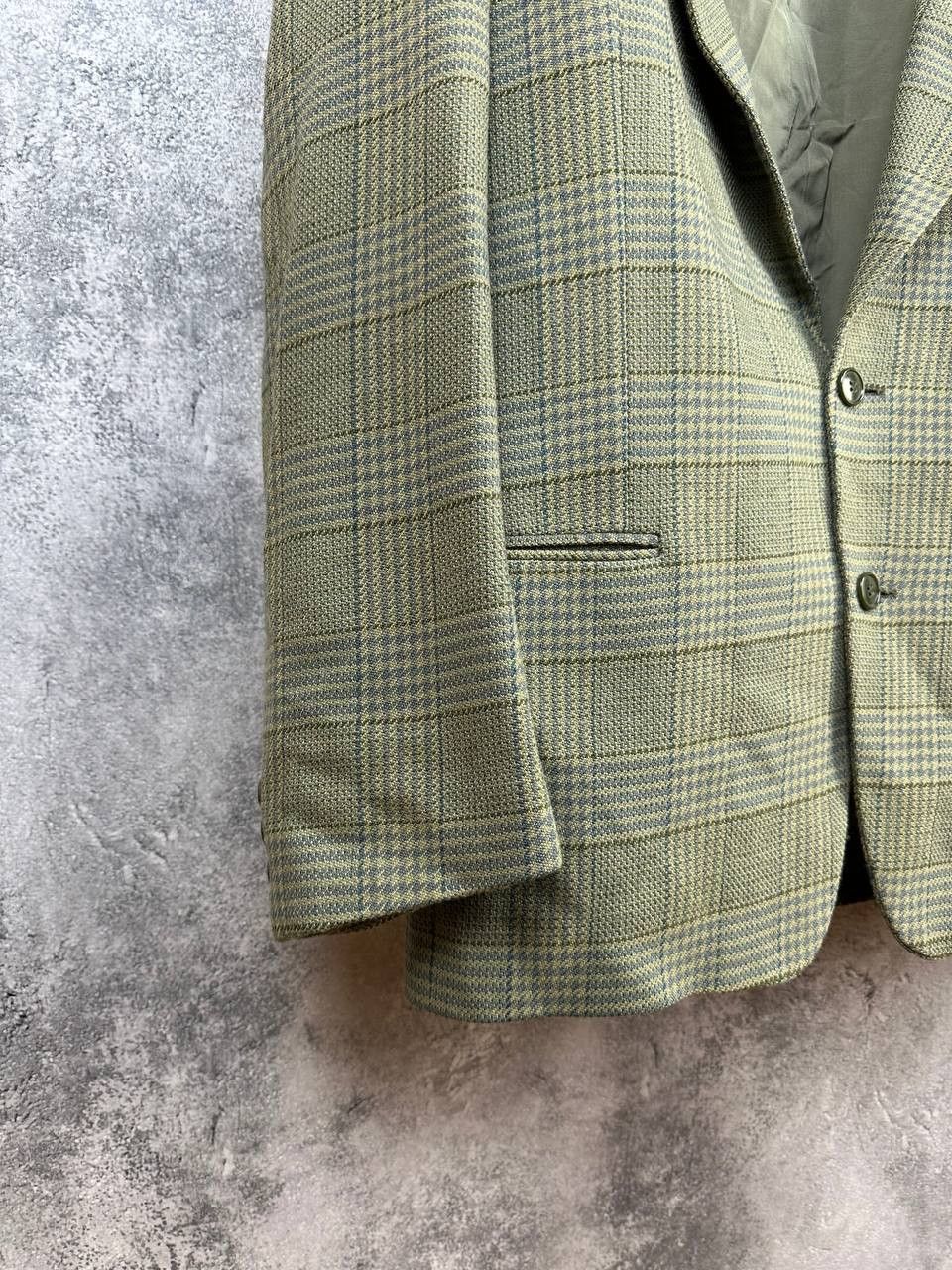 Giorgio Armani Giorgio Armani Le Collezioni Wool Plaid Tailored Blazer Size 54R - 6 Thumbnail