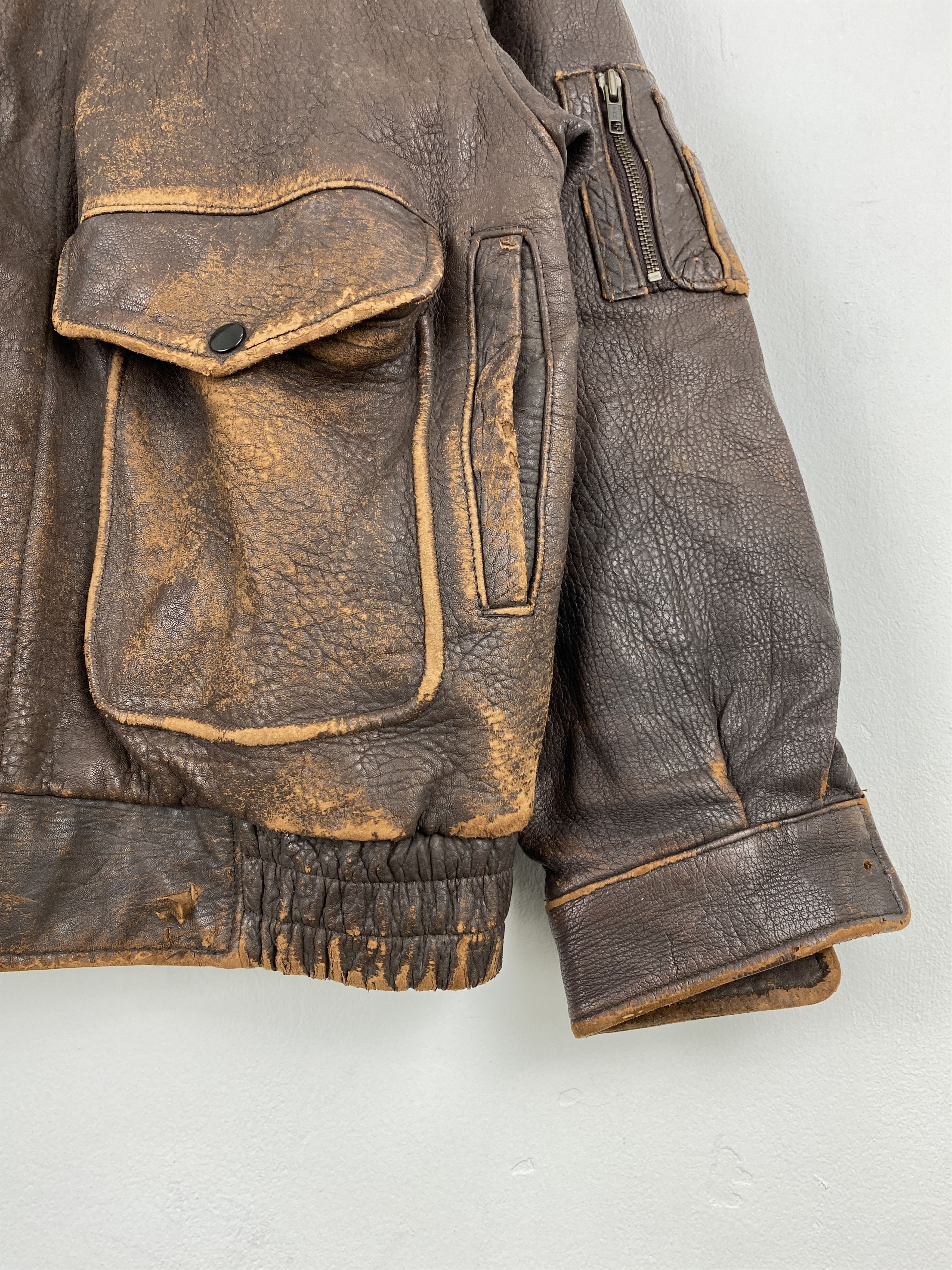 Japanese Brand Sub Urban Tokyo Leather Jacket Military Design JZ0002 Size US L / EU 52-54 / 3 - 10 Thumbnail
