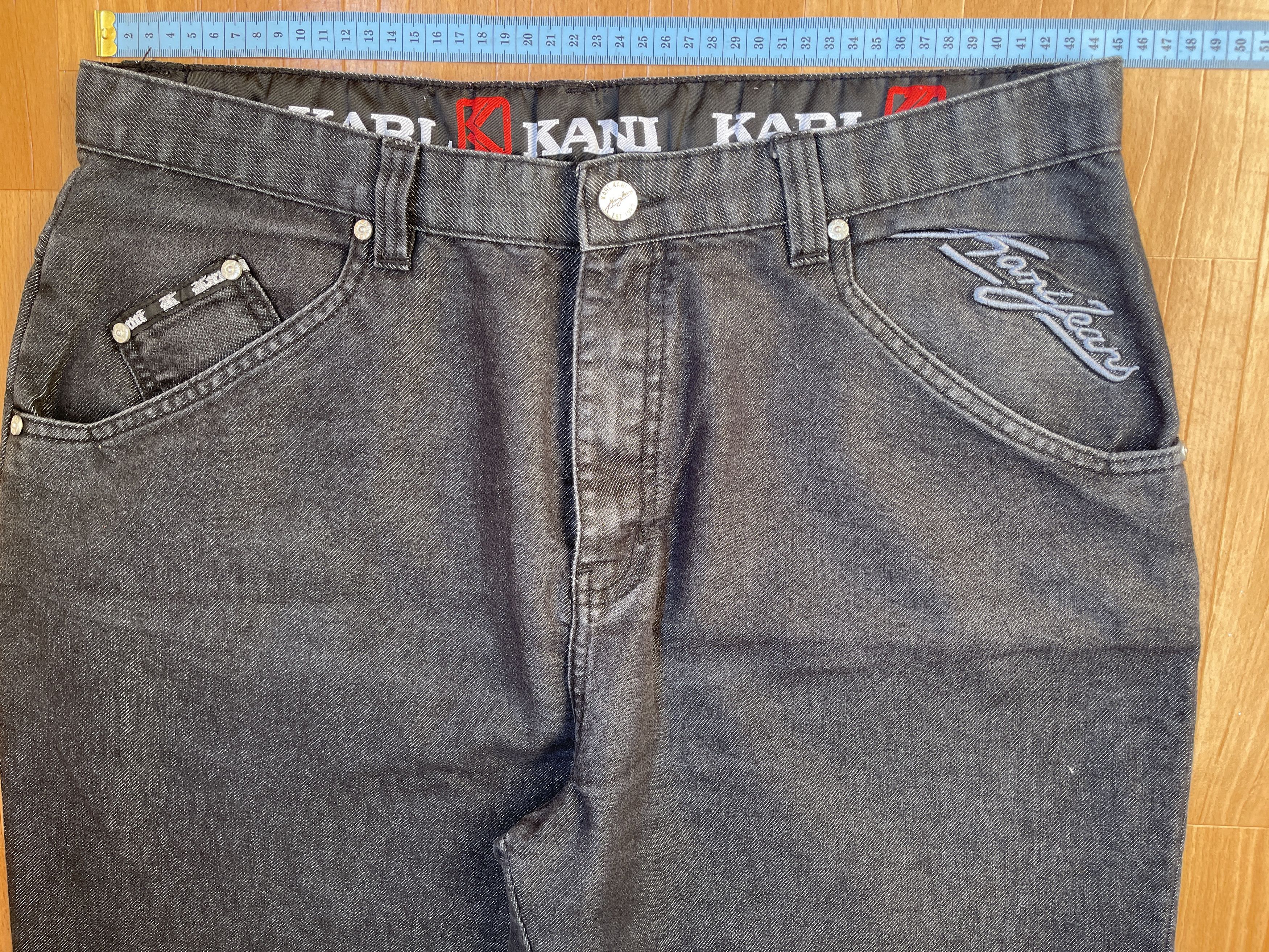 Karl Kani KARL KANI jeans shiny vintage baggy jeans silver metallic 34 Size US 34 / EU 50 - 13 Thumbnail