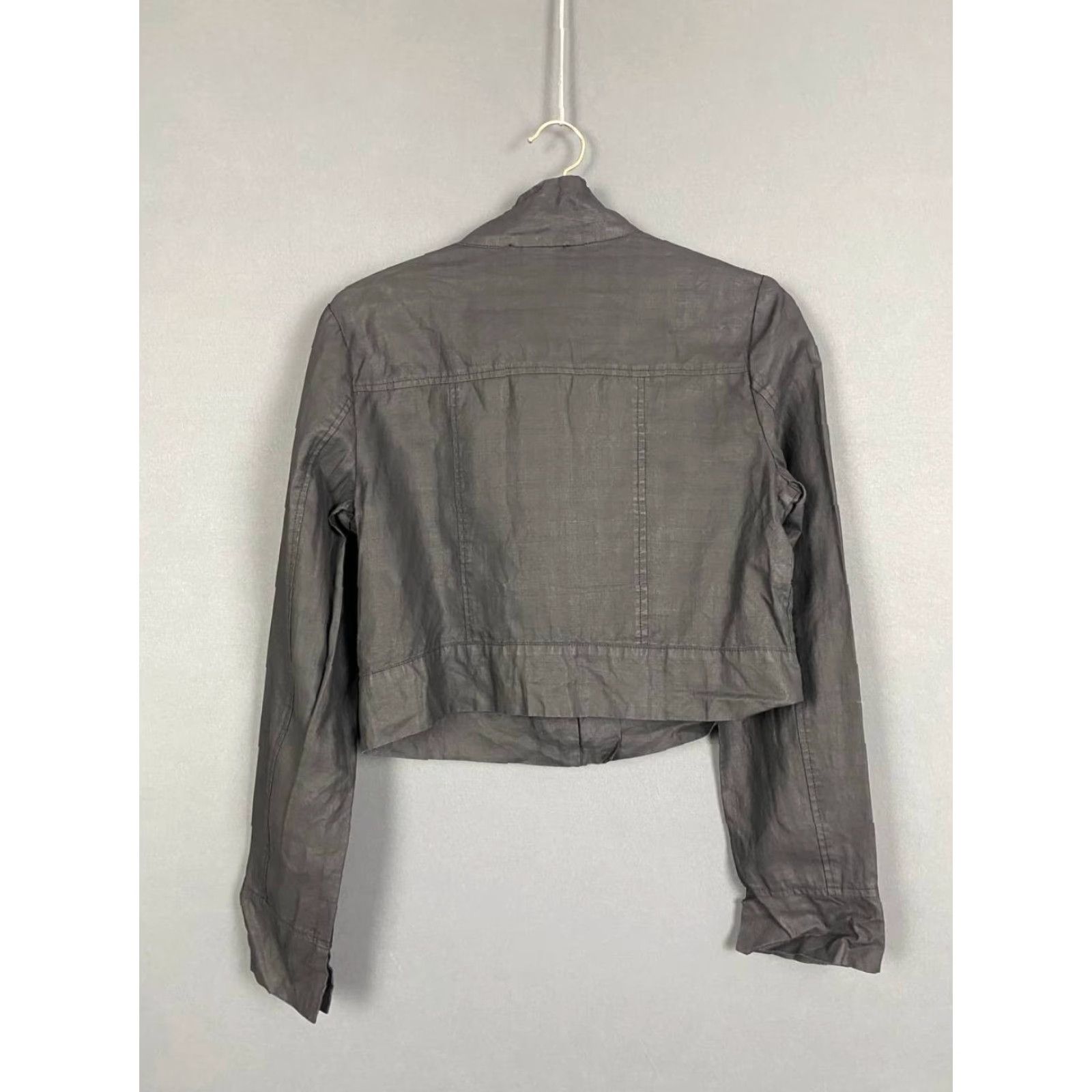 Sarah Pacini Sarah Pacini Women Jacket Biker Cropped Black Long Sleeve Full Zip Size ONE SIZE - 2 Thumbnail