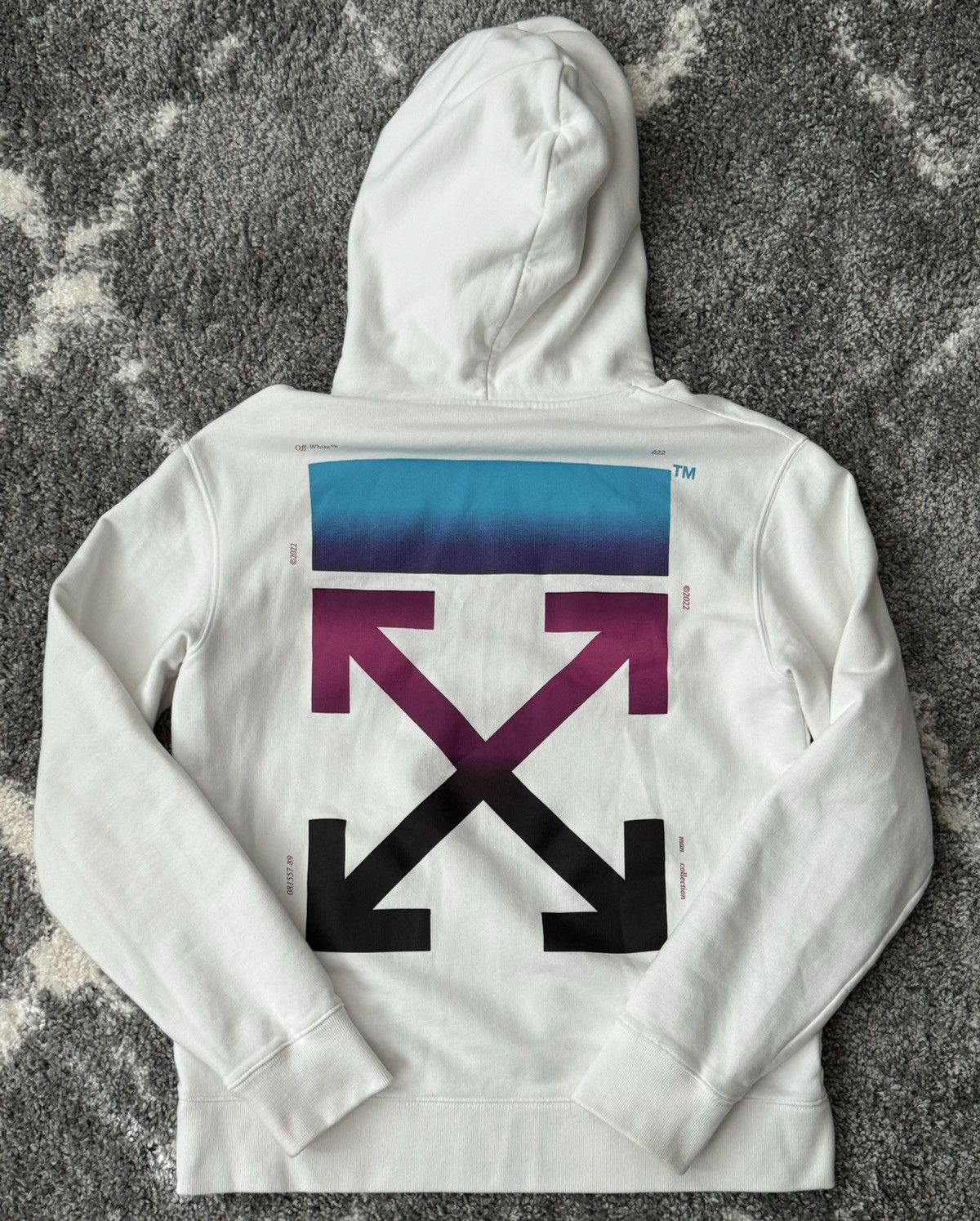 【送料&関税込】Off-White Hoodie With Logo Off-White Off White Arrow logo hoodie | Grailed