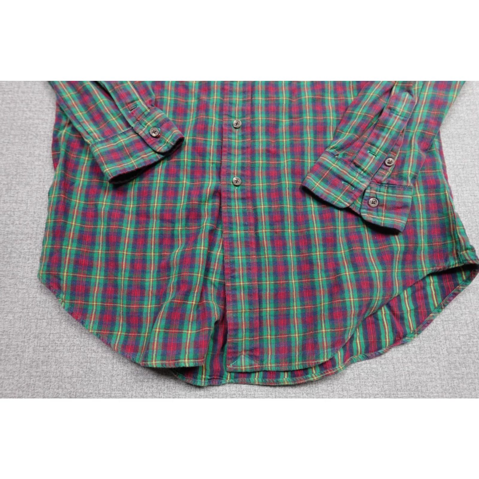 Polo Ralph Lauren Polo Ralph Lauren Shirt Mens Large Green Plaid Button-Up Vintage-Style Casual Comfort Size US L / EU 52-54 / 3 - 3 Thumbnail