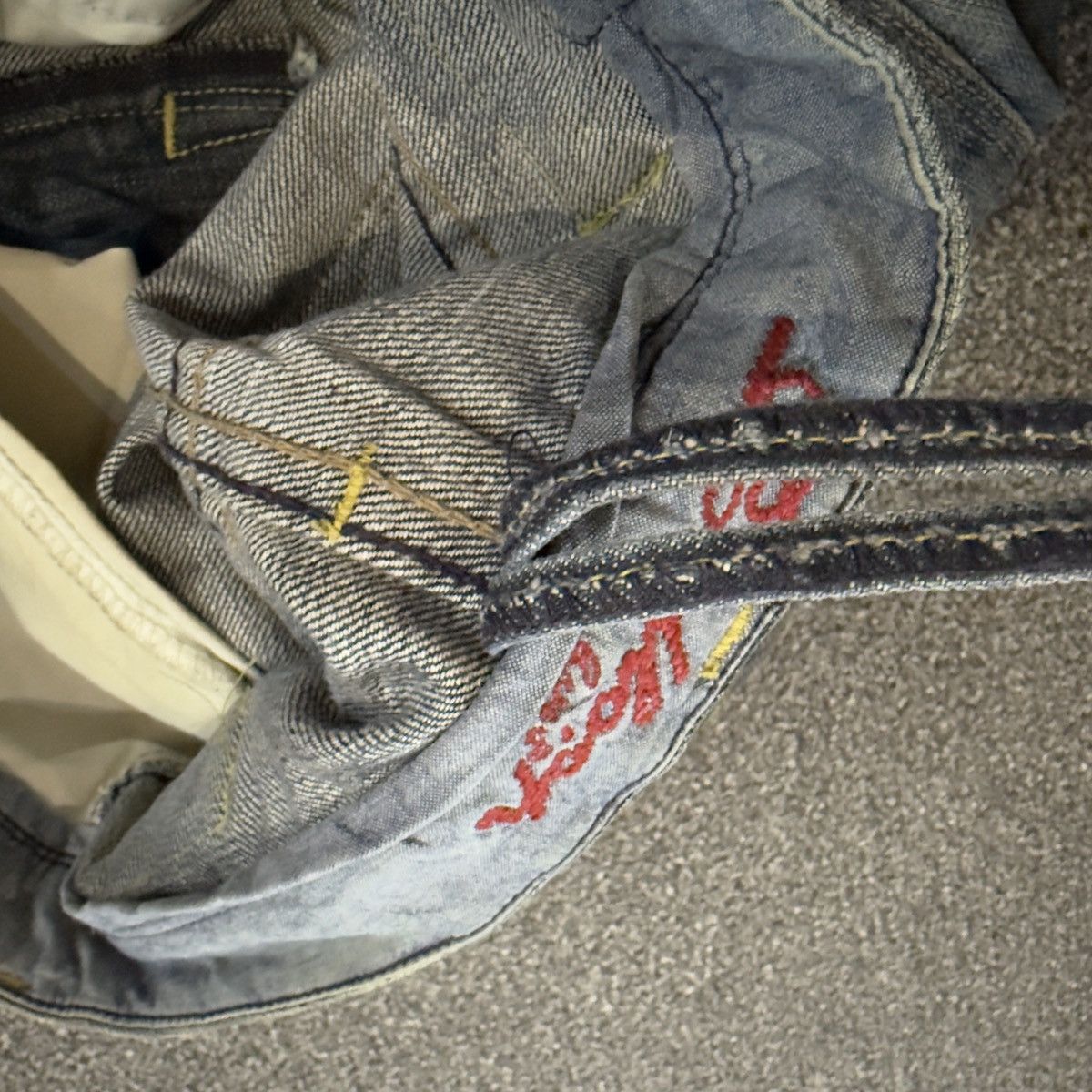 Engineered Garments × Levi's Vintage Levis Redloop Baggy Buckle Pants Denim Size US 30 / EU 46 - 14 Thumbnail