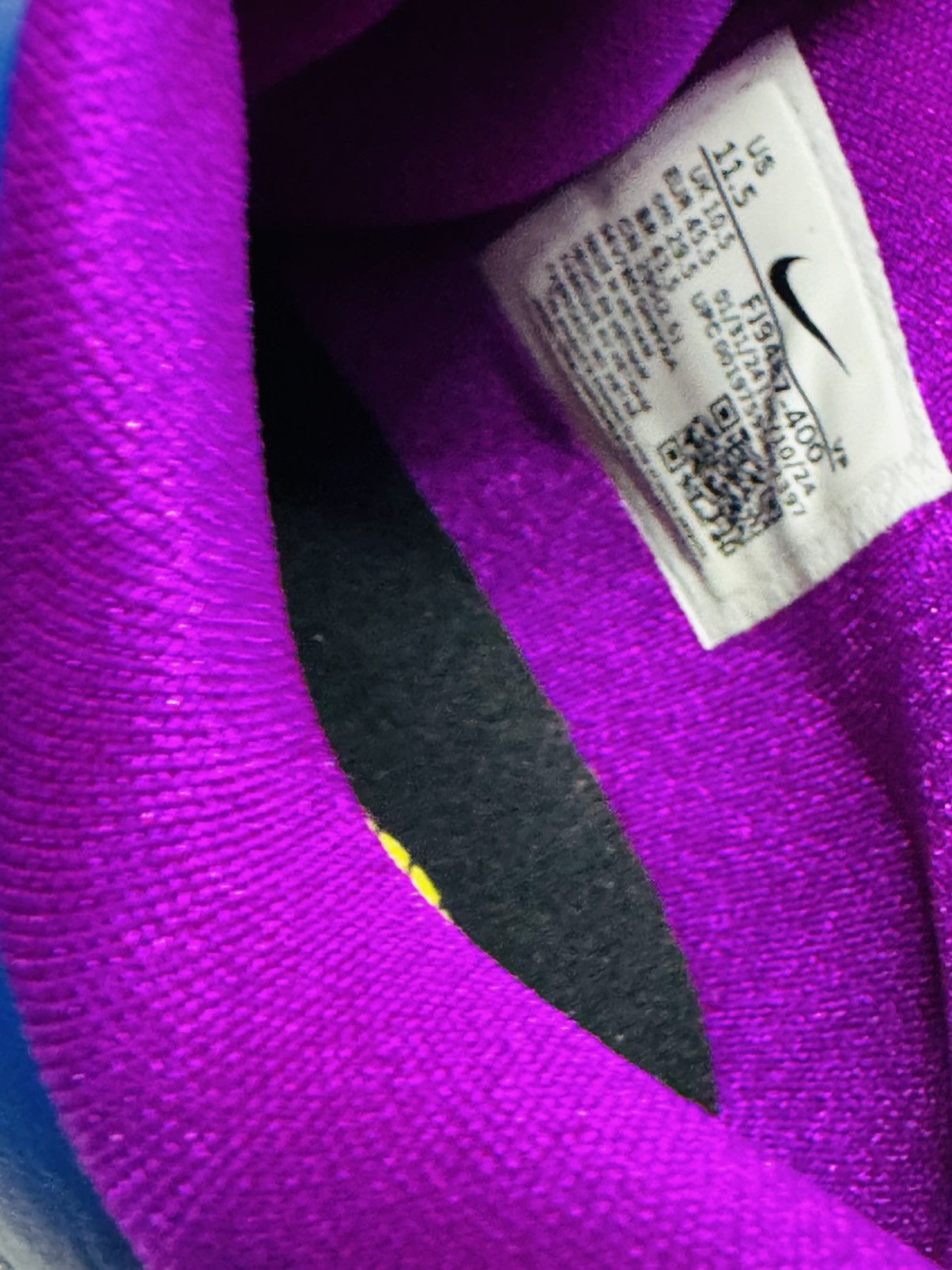 Nike Nike KD 17 Vivid Purple Blue Yellow Size US 11.5 / EU 44-45 - 7 Thumbnail