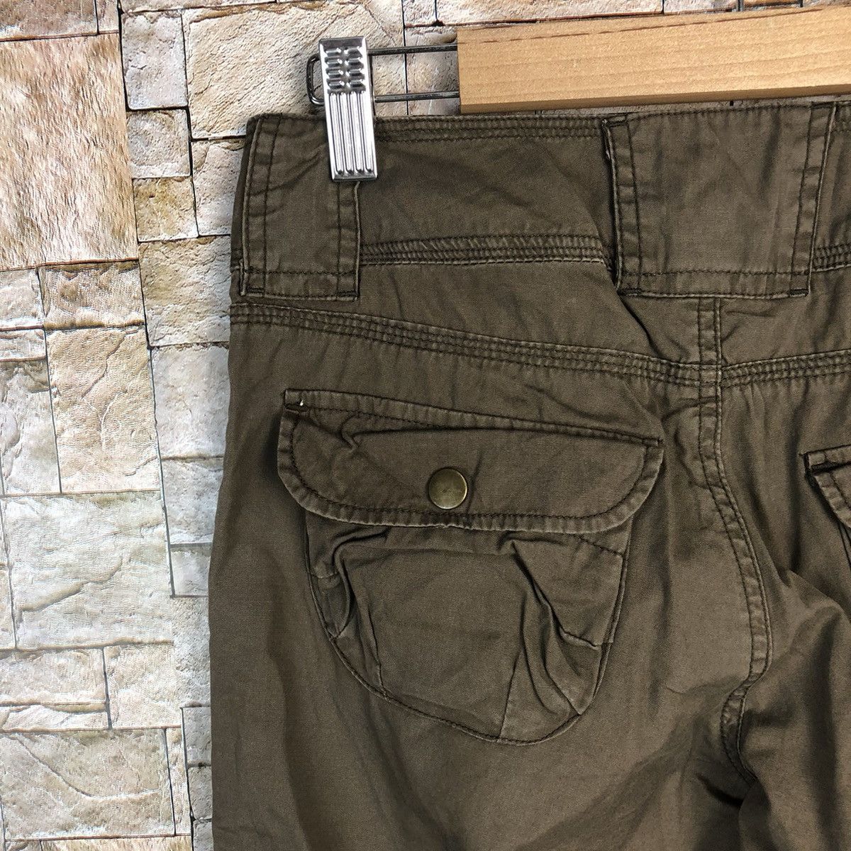 Japanese Brand Livre Claire Dark Brown Cargo Multipocket Pants #A336 Size US 27 - 17 Thumbnail