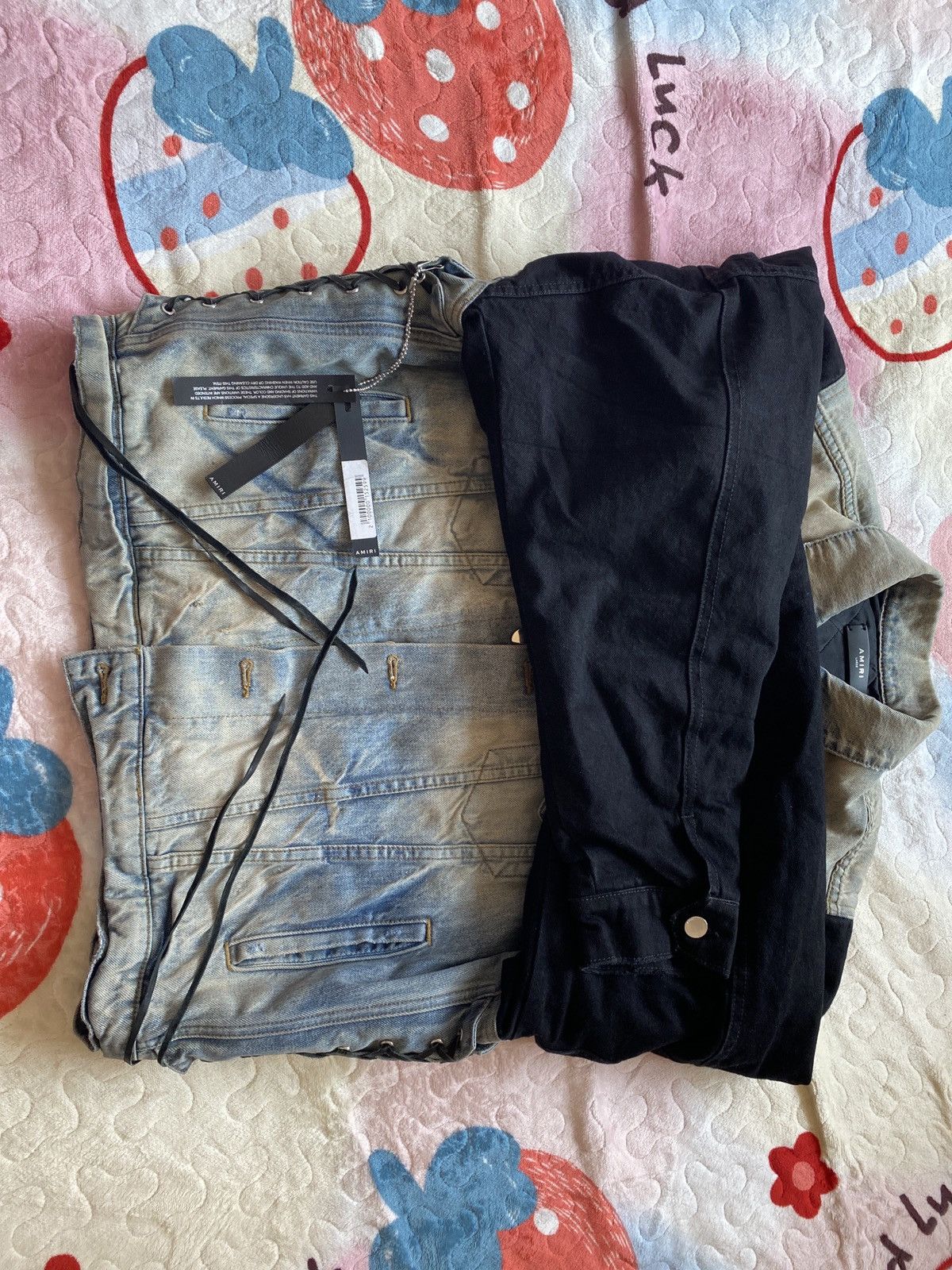 Amiri Amiri Two Tone Denim Trucker Jacket Size US L / EU 52-54 / 3 - 8 Thumbnail