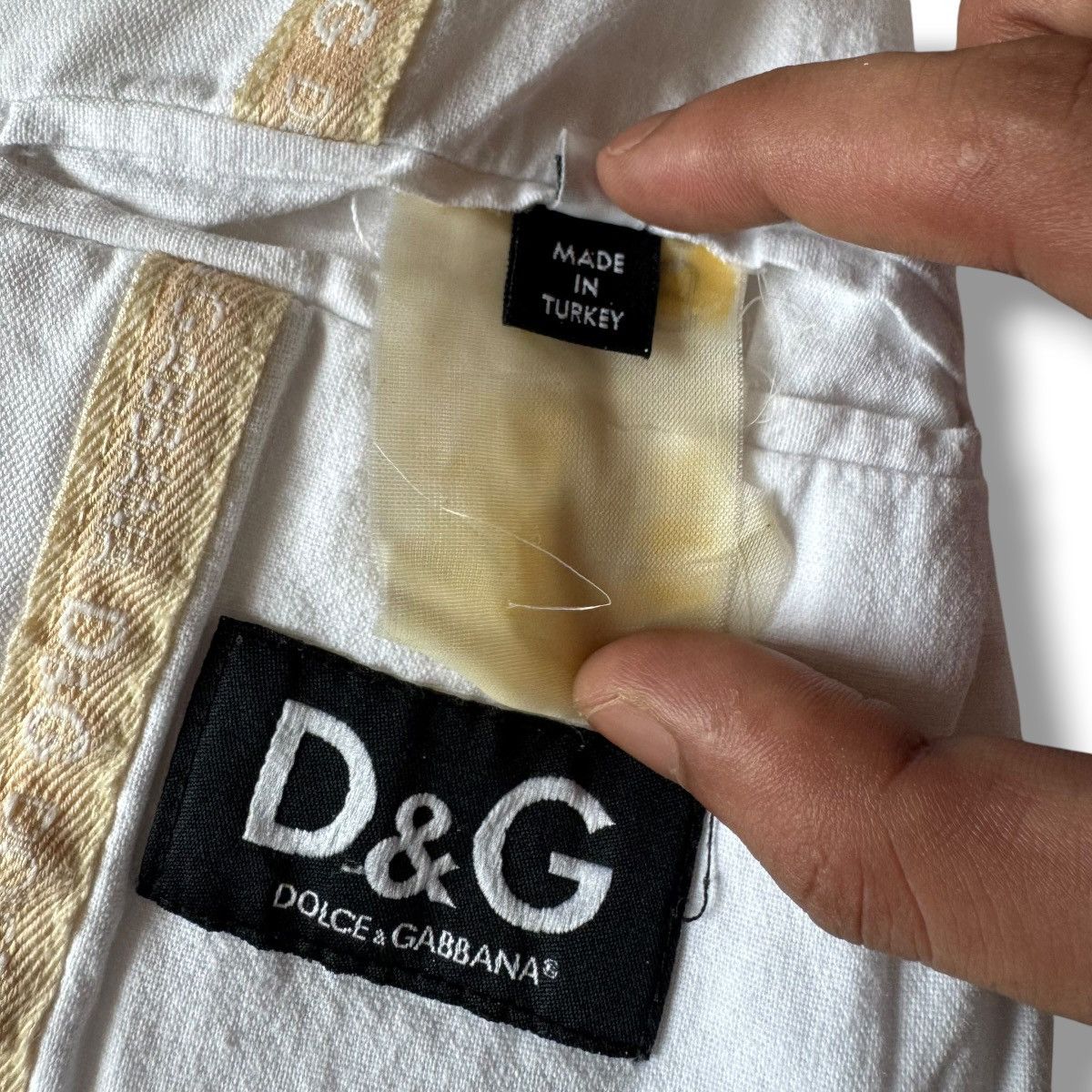 Dolce & Gabbana Dolce & Gabbana White Cotton Single Breast Coat Size 46S - 13 Thumbnail
